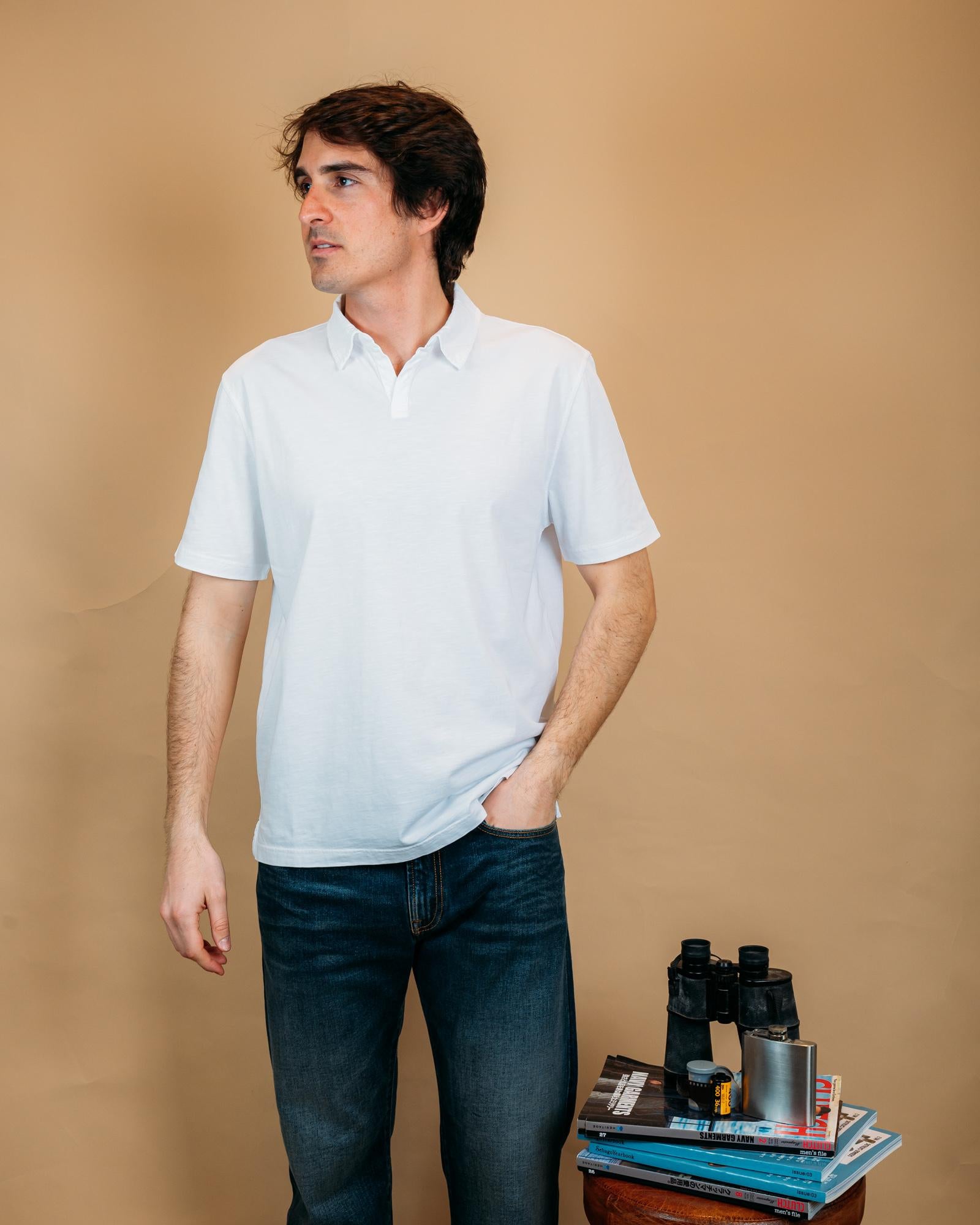 Polo Long Island White BLKM2006 WH Bl'ker 