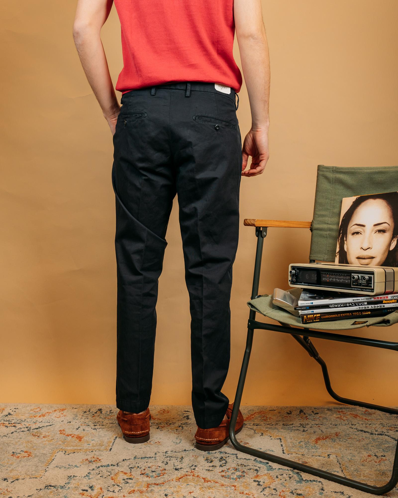 Pantaloni Chicago Misto Lino Navy GACHI8247S26 016 Gaffi 