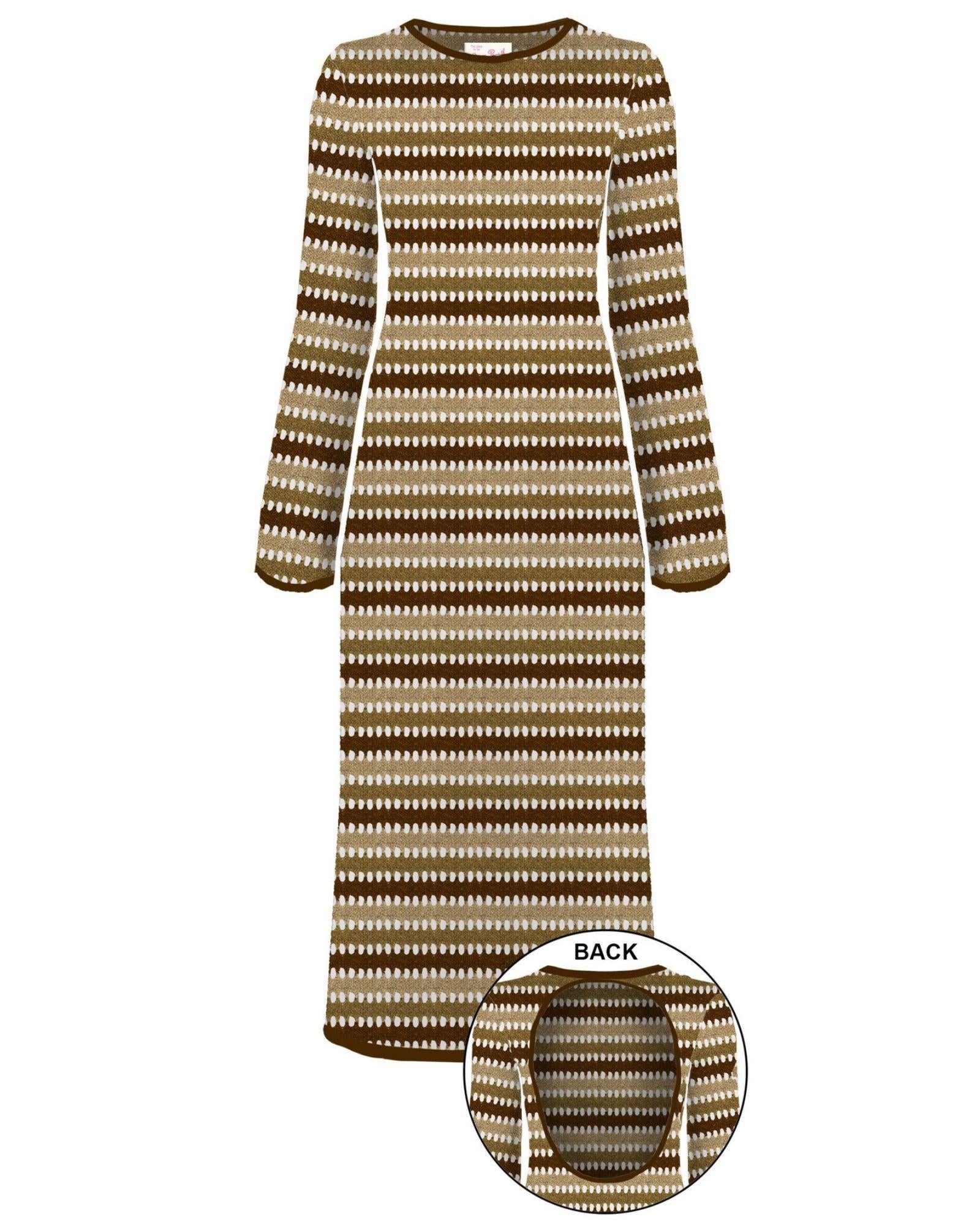 Abito Robyn Stripes Lurex Gold RYN0001 00492L MC2 Saint Barth 