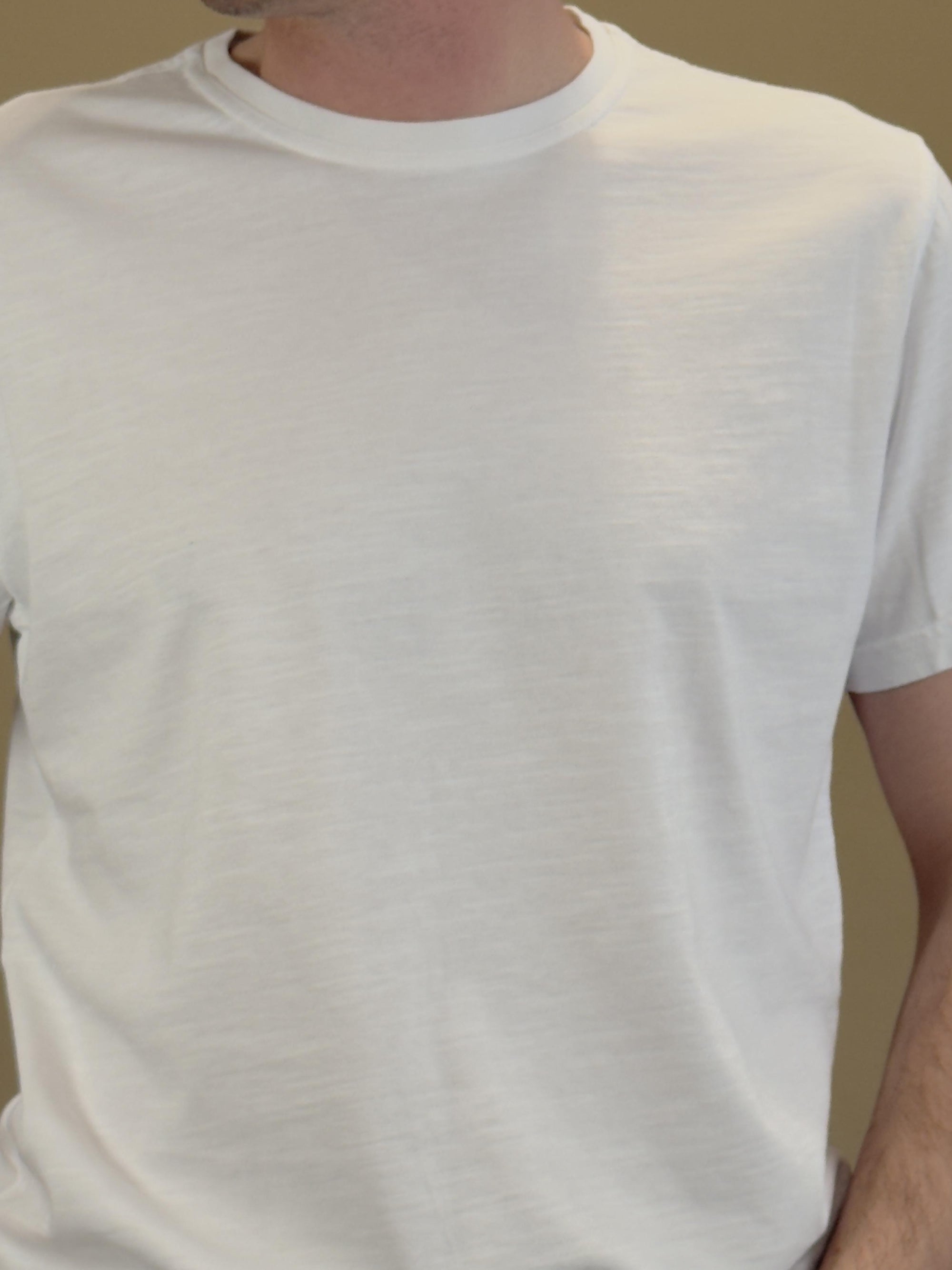 T-shirt in Cotone Fiammato BLKM1009 WH Bl'ker