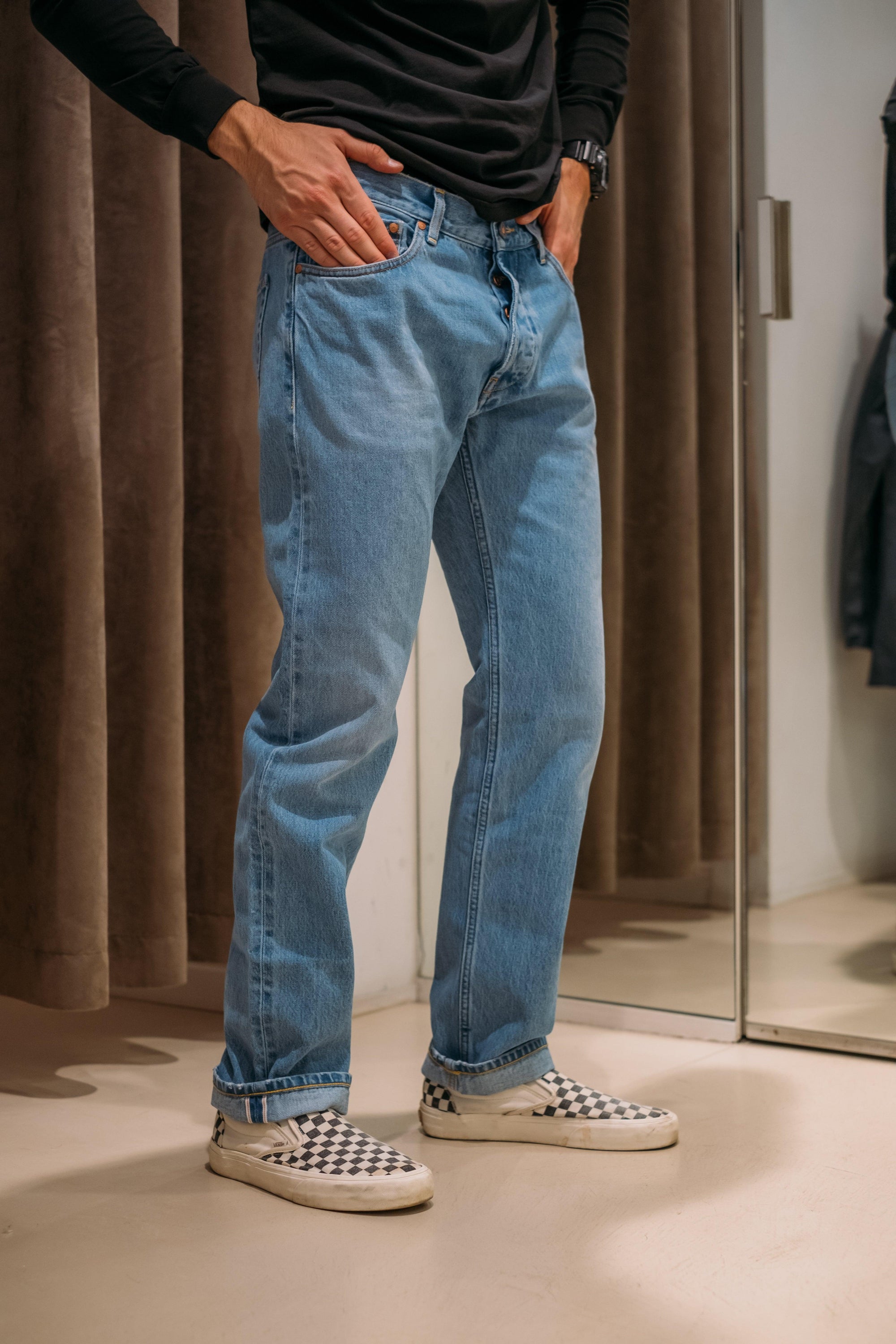 Jeans Davide DAV051D023L5BLUE BLUE Tela Genova