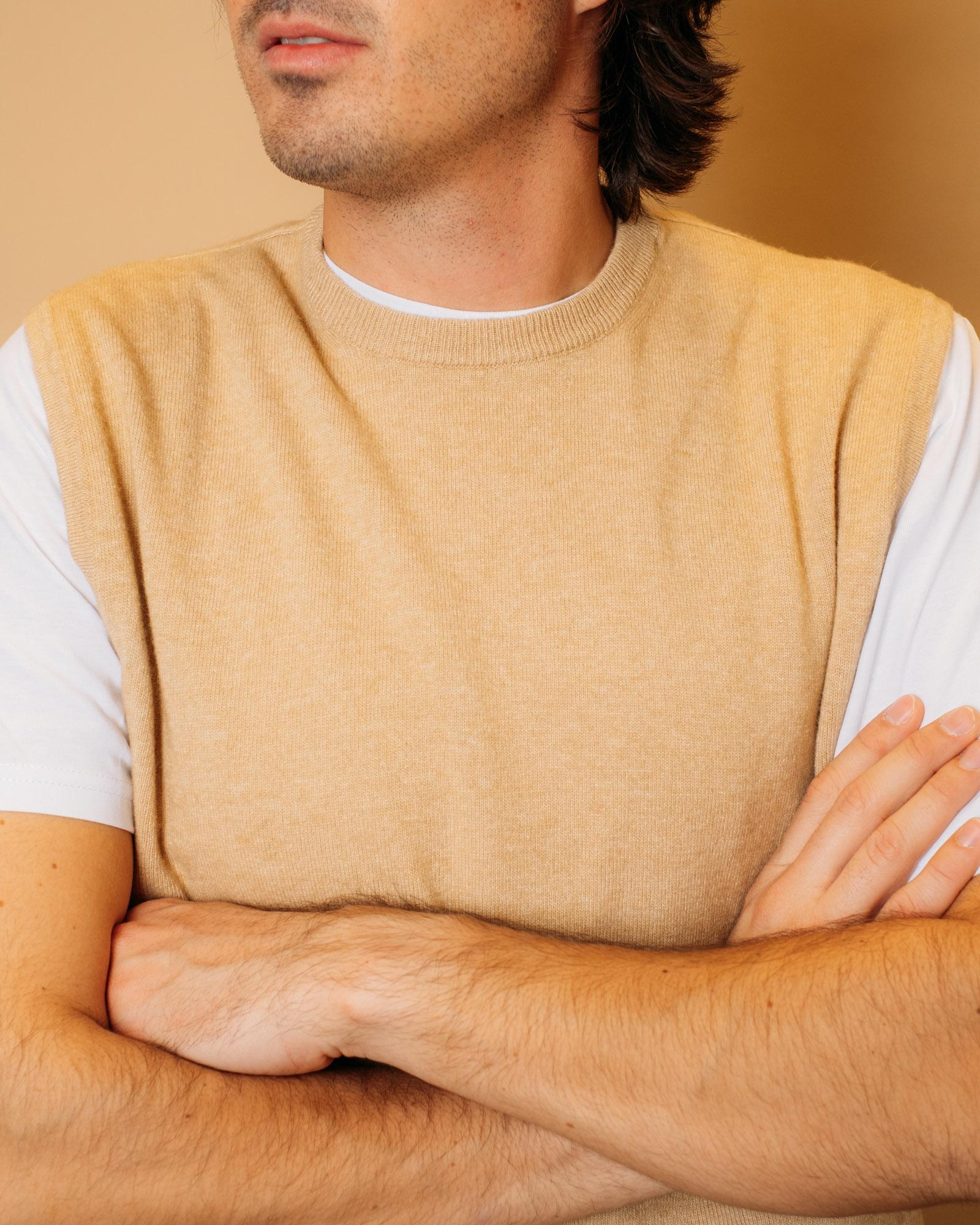 Gilet in Cashmere MA7274BEIGE BEIGE Gaffi 