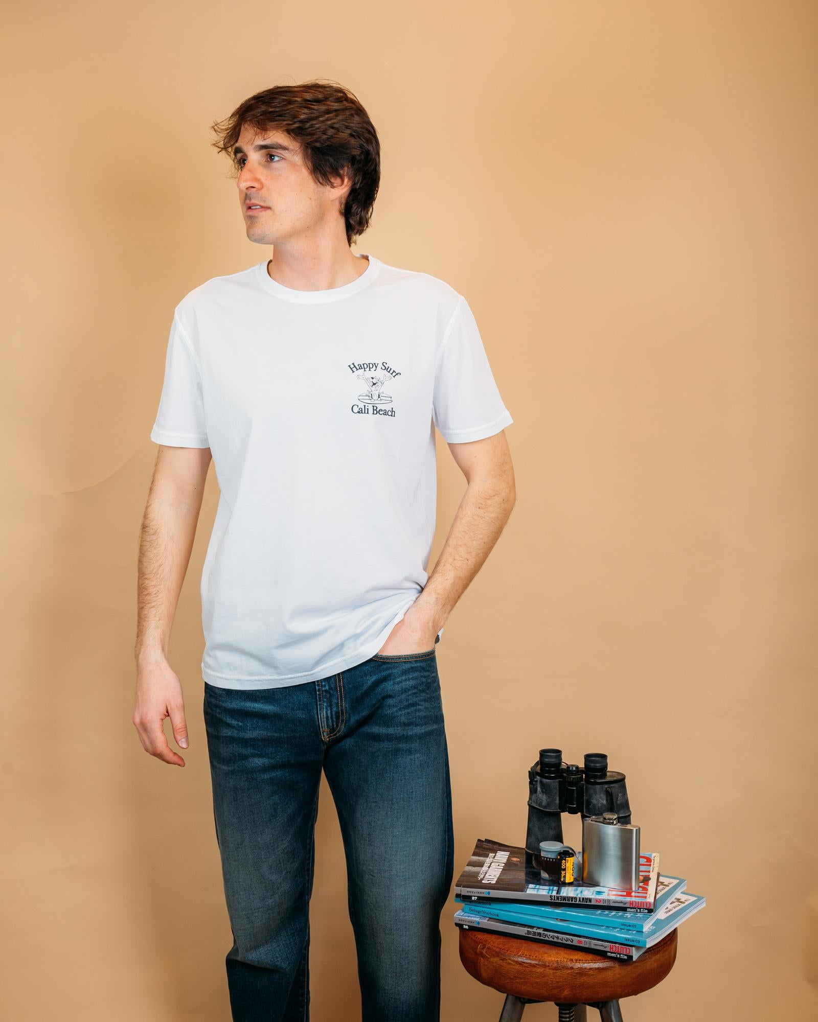 T-shirt Graphic Happy Surf White BLKM8000 08 Bl'ker 
