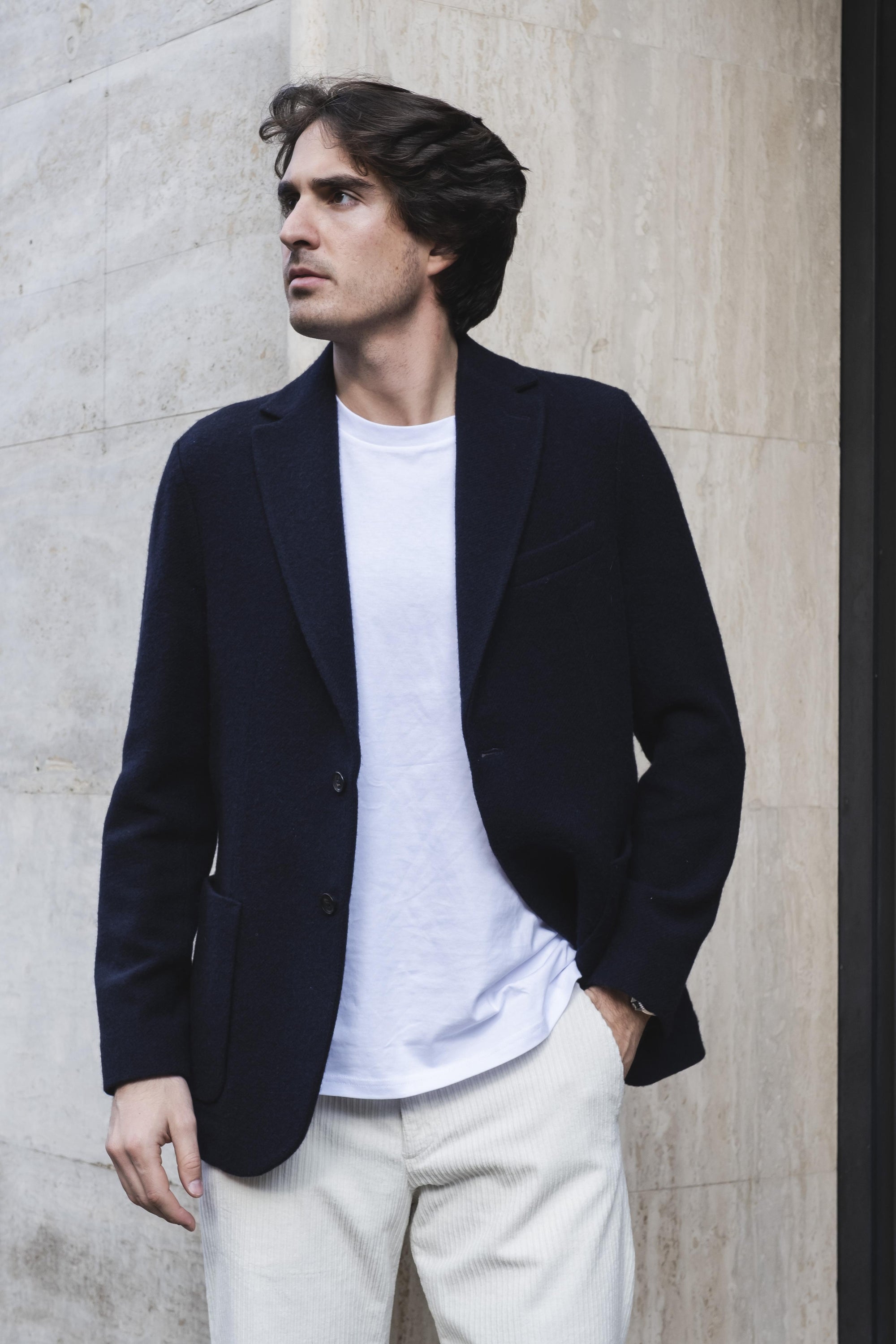 Giacca in Lana e Cashmere CN4606005 BLU NOTTE Circolo 1901