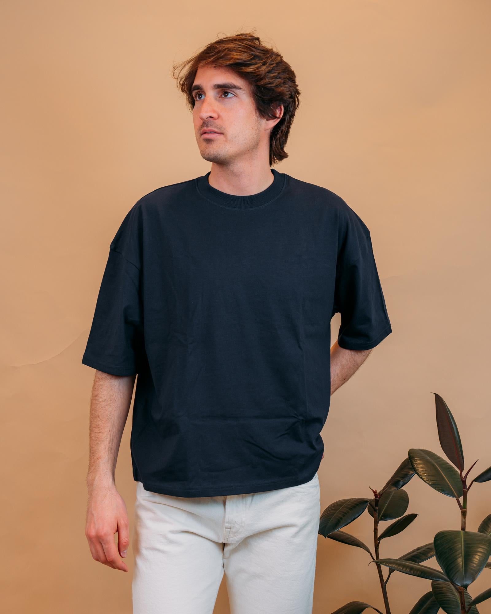 Logan Cropped Tee French Navy STTU258 C727 Gaffi 
