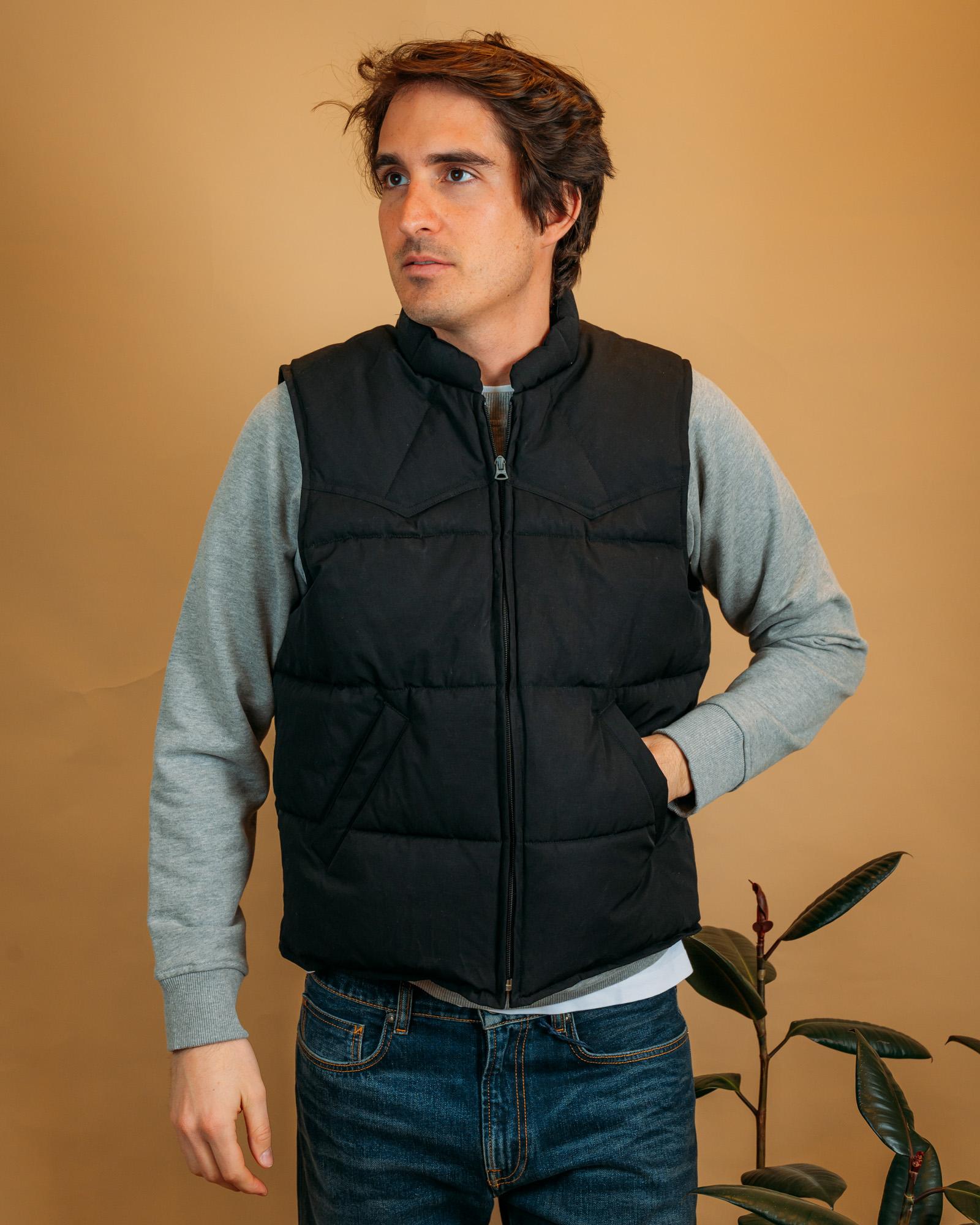 Gilet Quilted Padded Vest Black VQPV BL Gaffi 