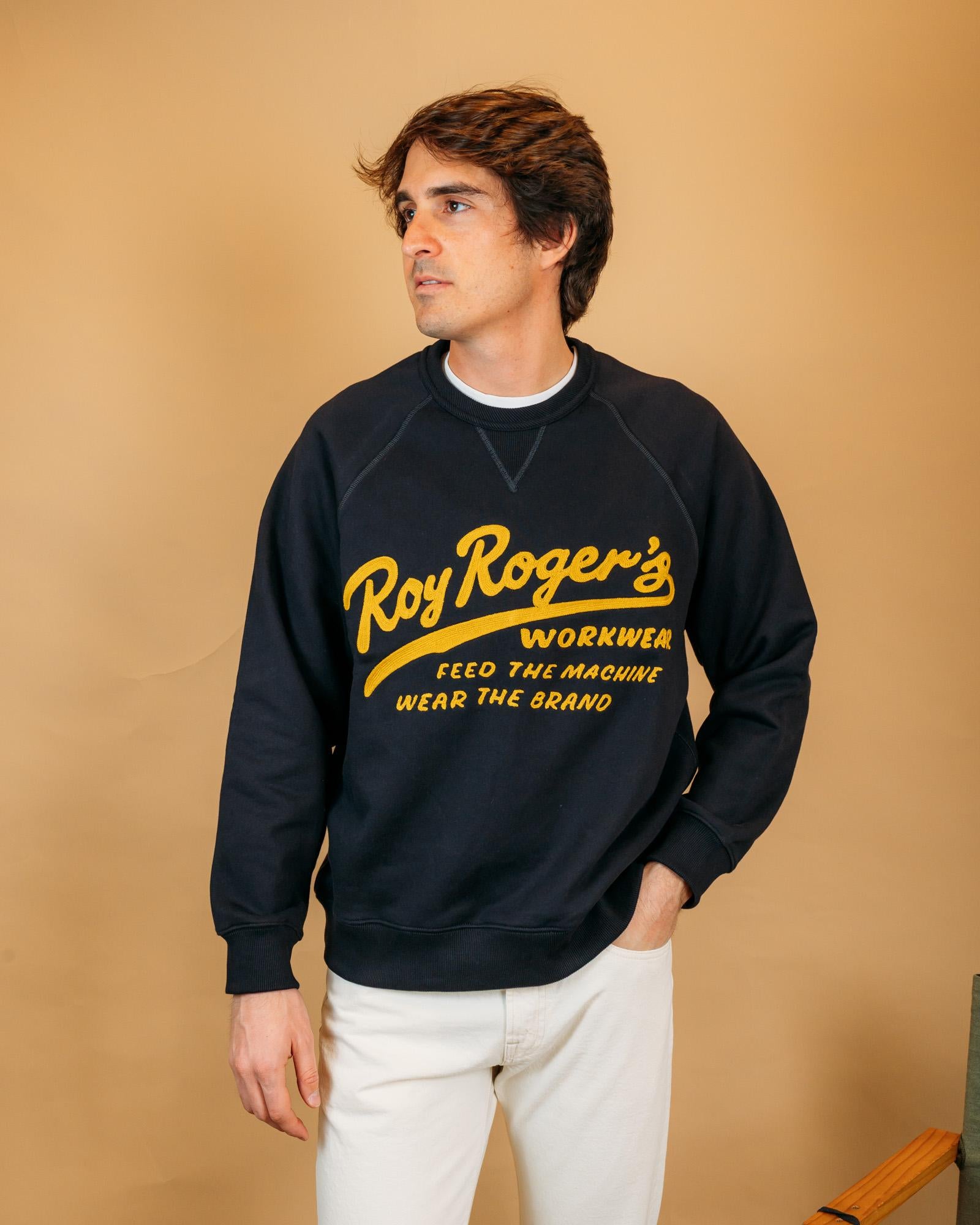 Felpa Crew Og Navy RRW022CR260124 C0048 Roy Roger's Workwear 