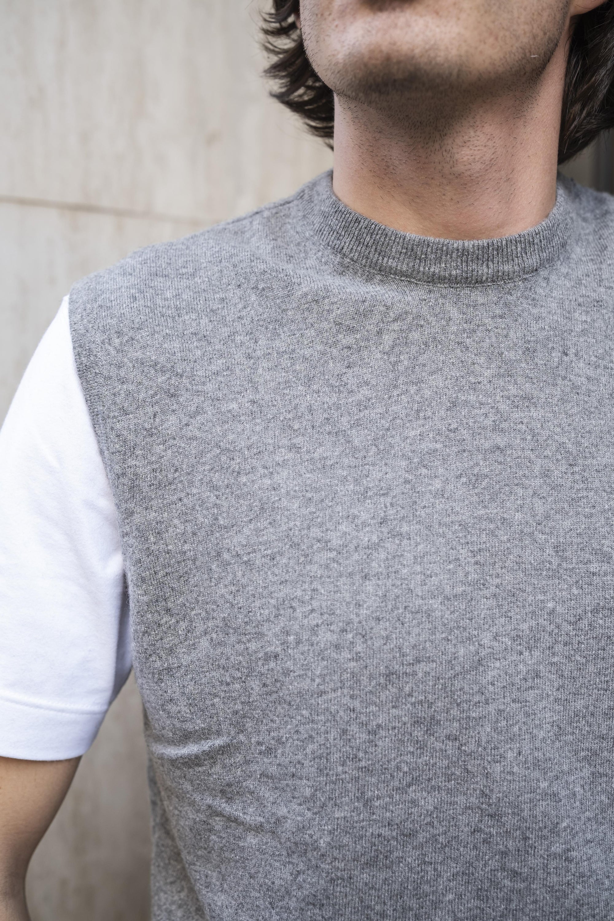 Gilet Misto Cashmere MA7274GRIGIO GRIGIO ANTRACITE Gaffi