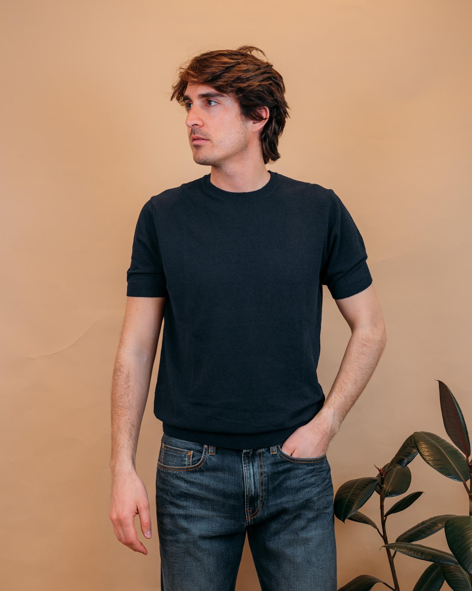 T-shirt in Spugna Blu Navy 1461520 442 Gaffi 
