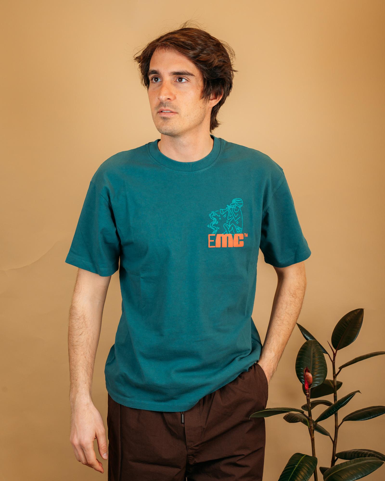 Edwin t-shirt uomo charmer chest color mediterranea grafica petto