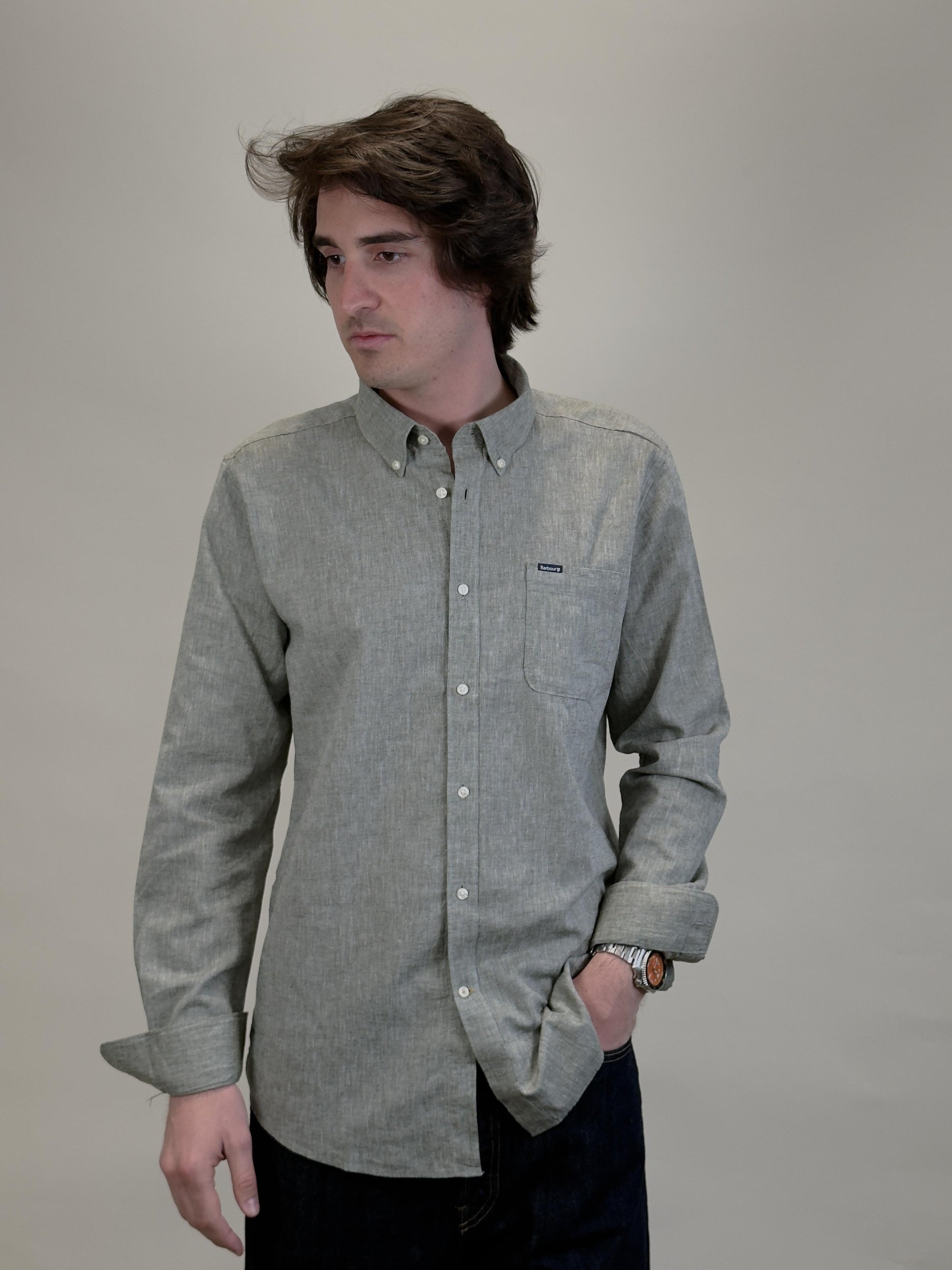 Camicia Nelson Tailored MSH5090 OL31 Barbour