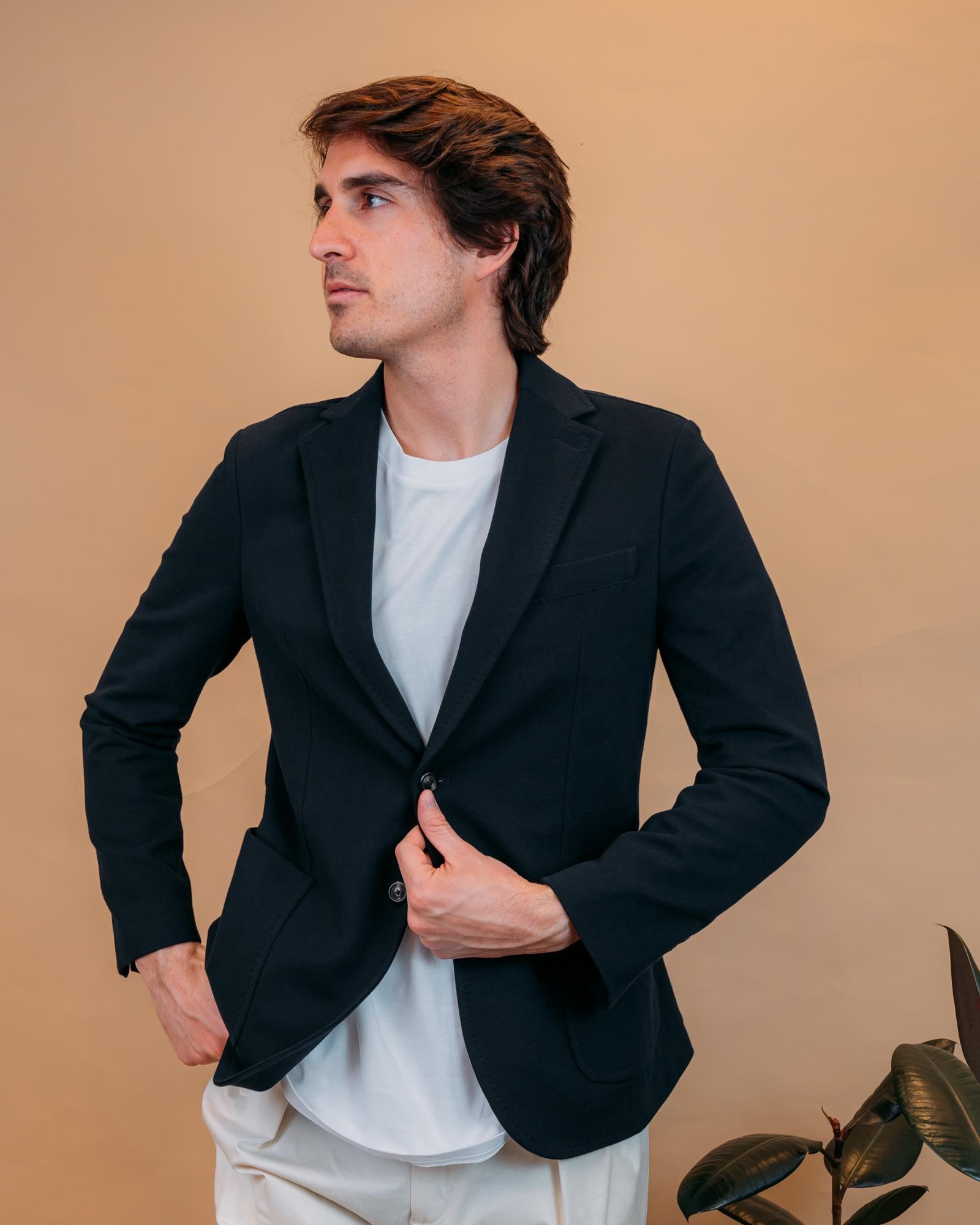Giacca Piquet Blu Navy CN4650 447 Circolo 1901 