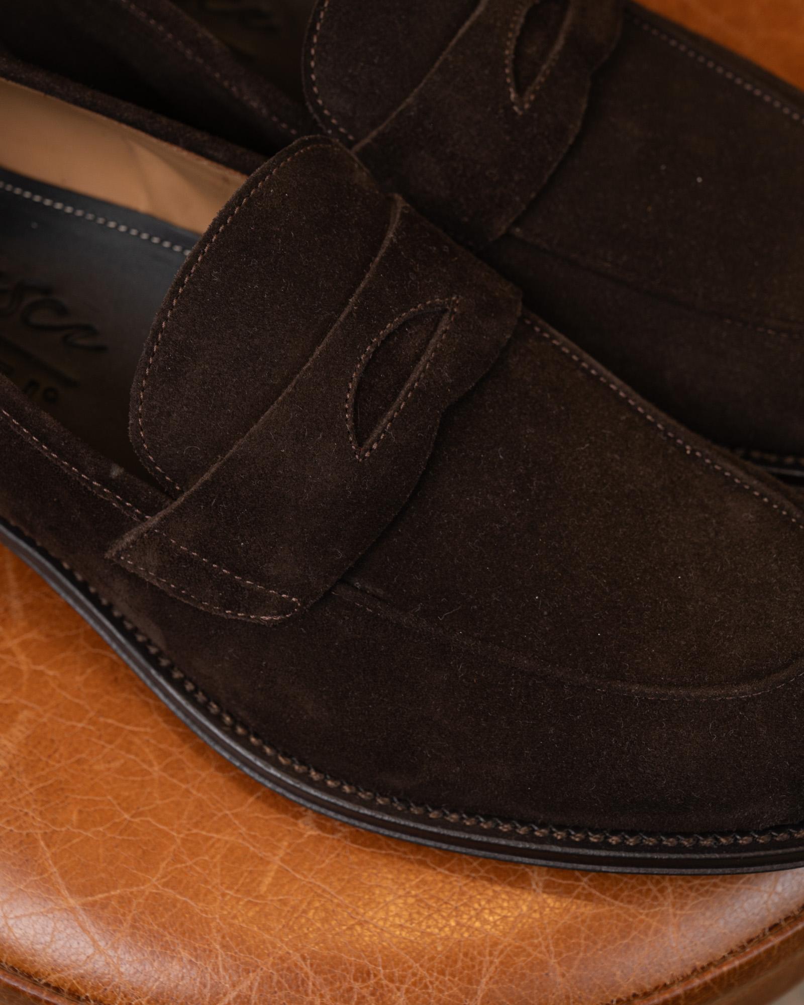 Mocassini Penny Loafer Camoscio Moro 4022FWTCAMF/ MO Crisci x Gaffi 