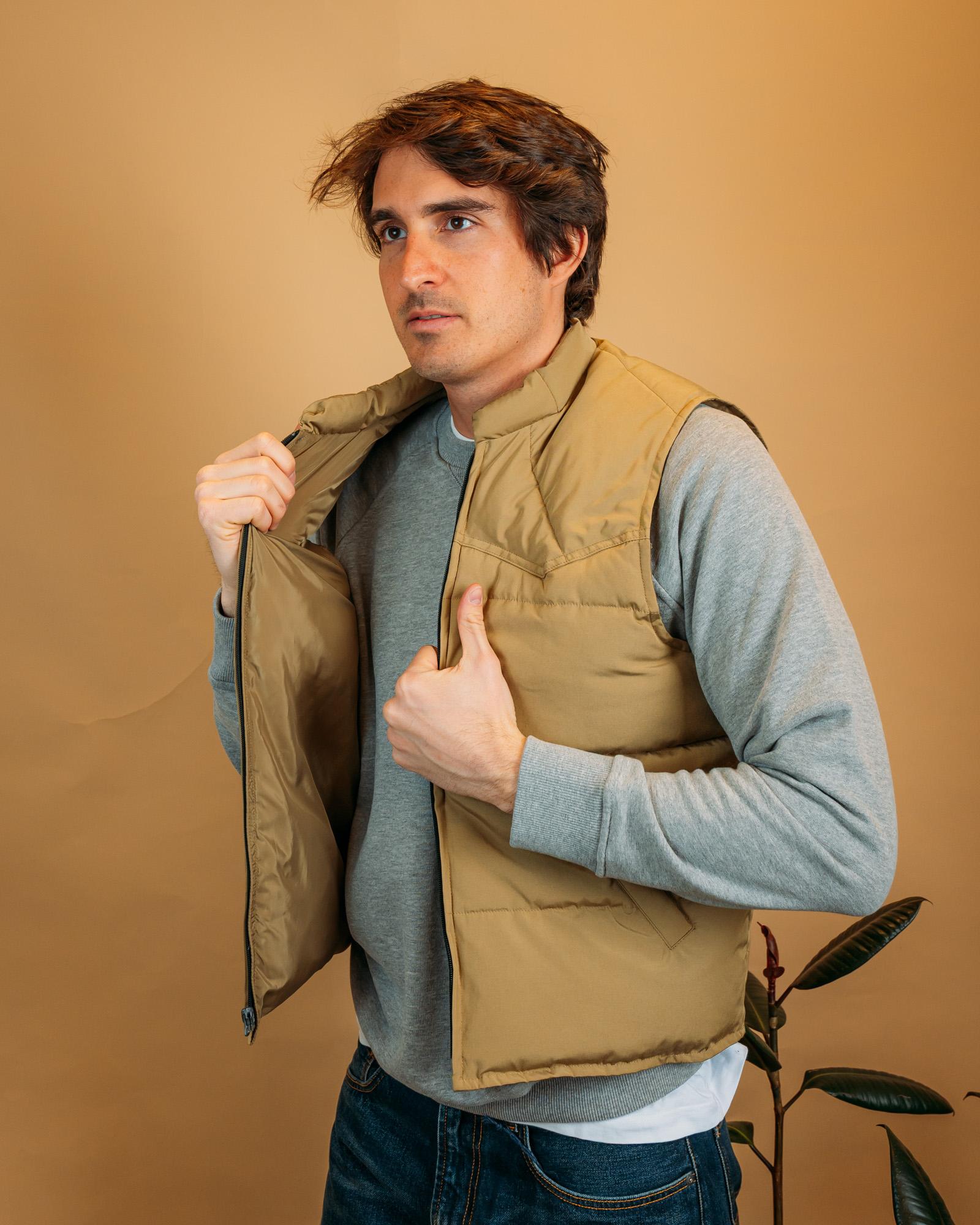 Gilet Quilted Padded Vest Khaki VQPV KH Gaffi 