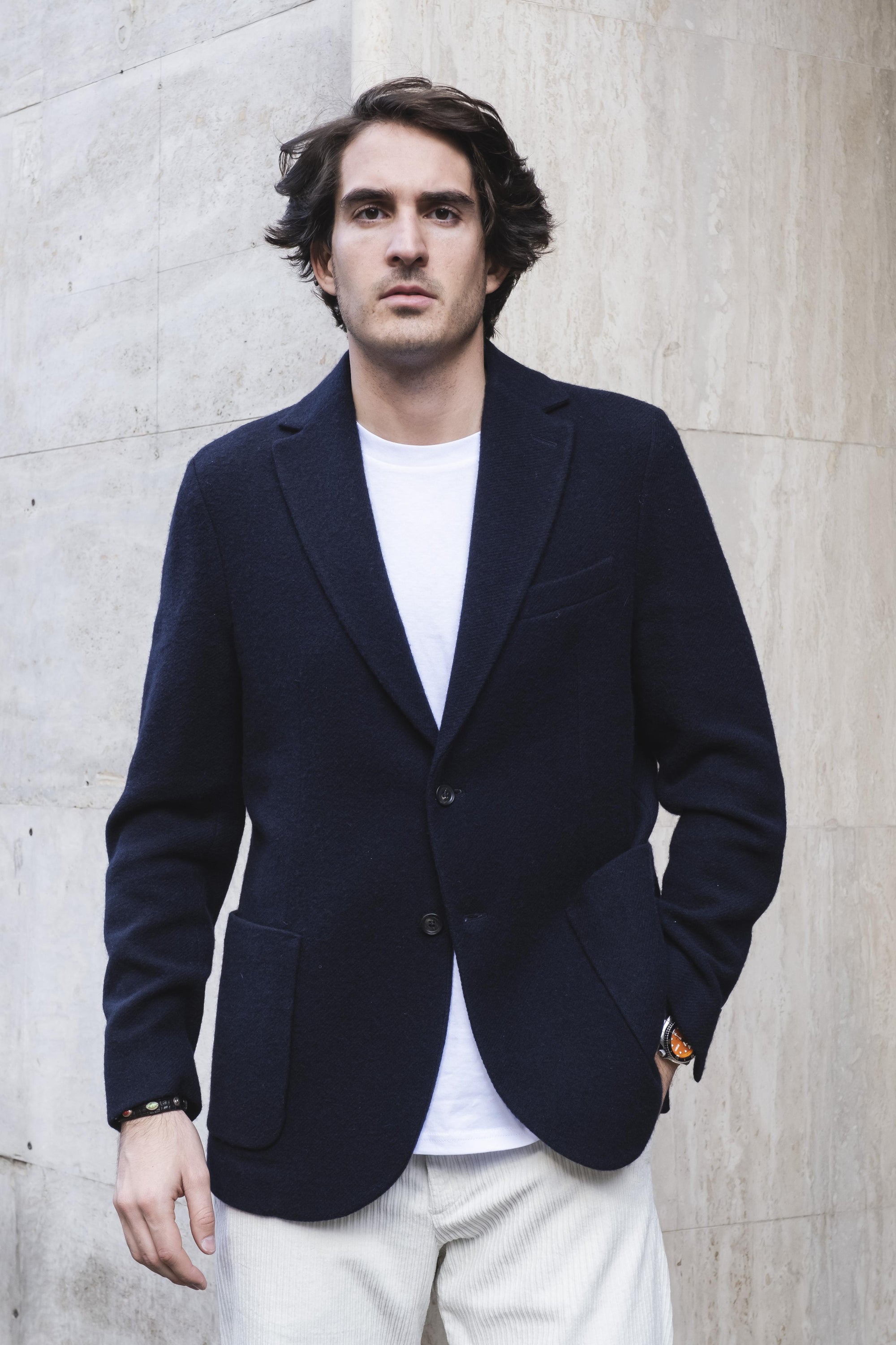 Giacca in Lana e Cashmere CN4606005 BLU NOTTE Circolo 1901 