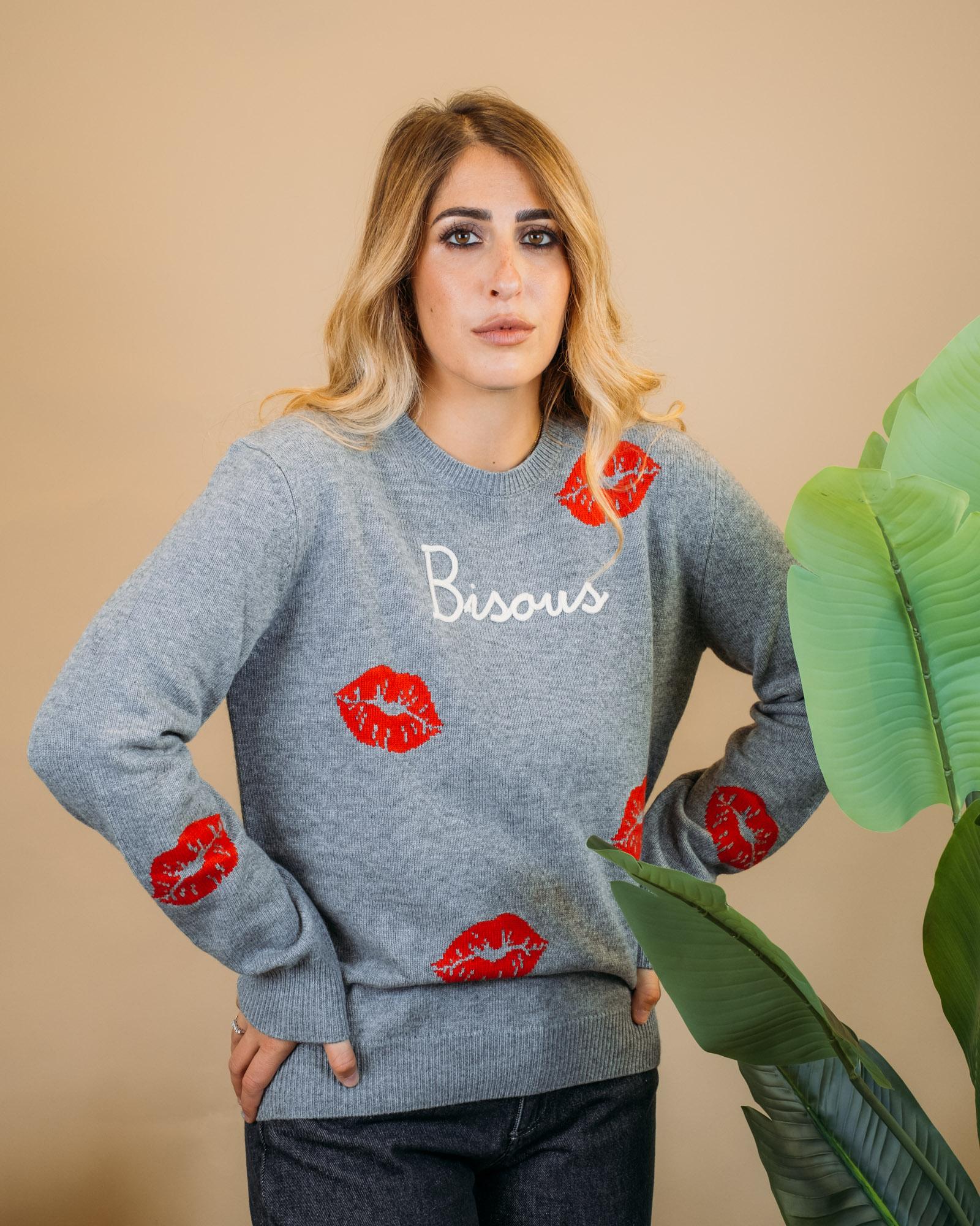 Sweater "Bisous" NEWQUEENP 03972I MC2 Saint barth 