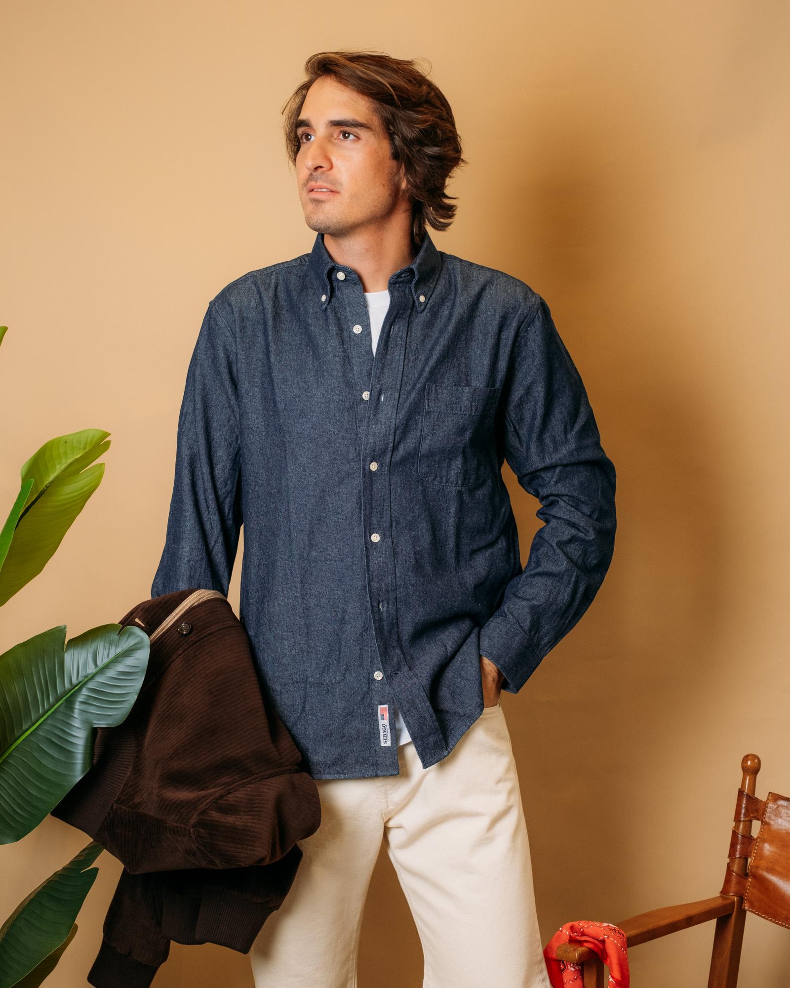 Camicia Mercer Blue Dk Denim 74112WW H13 Sebago 