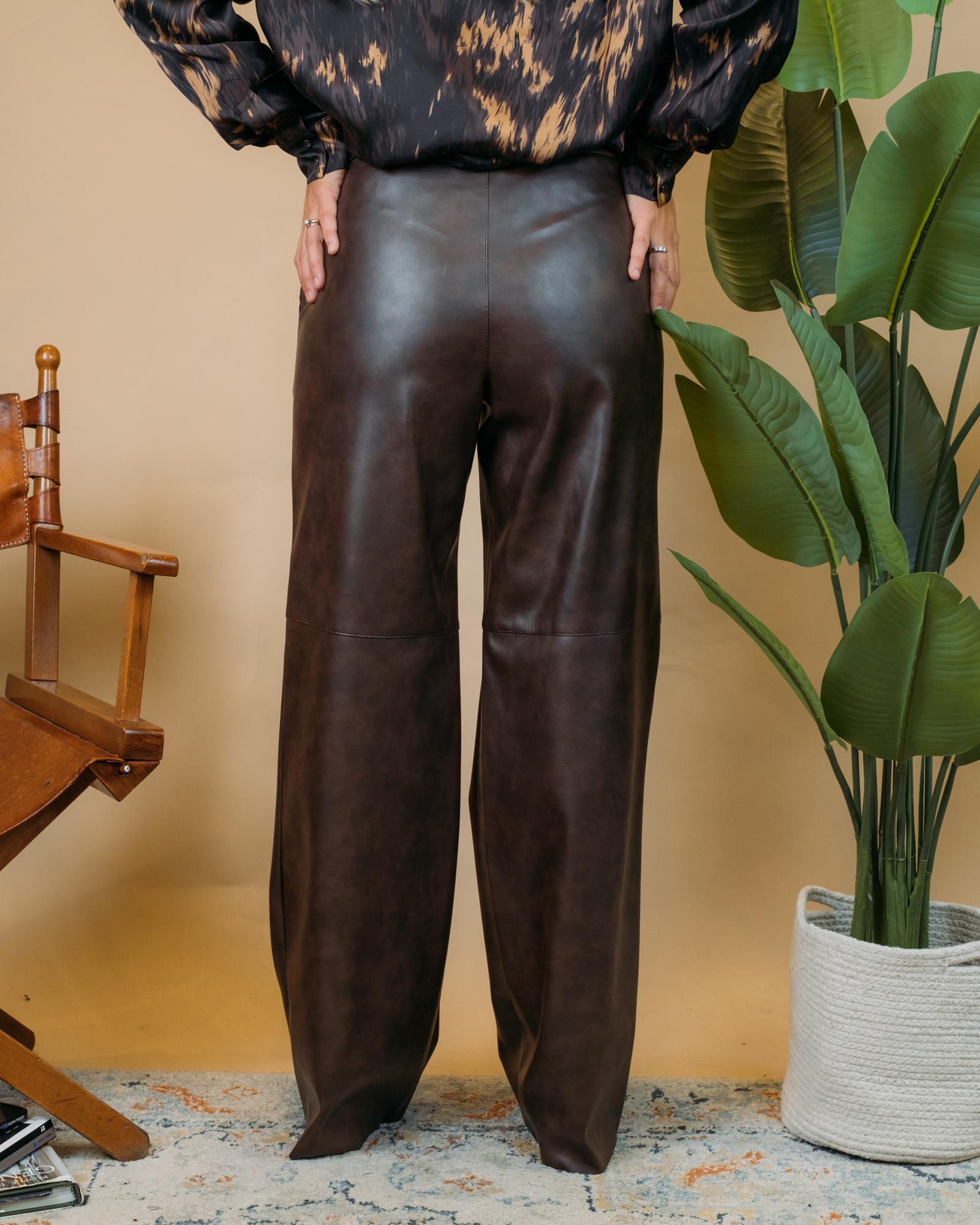 Pantalone Pelle RI1LE010 6006 Kaos 