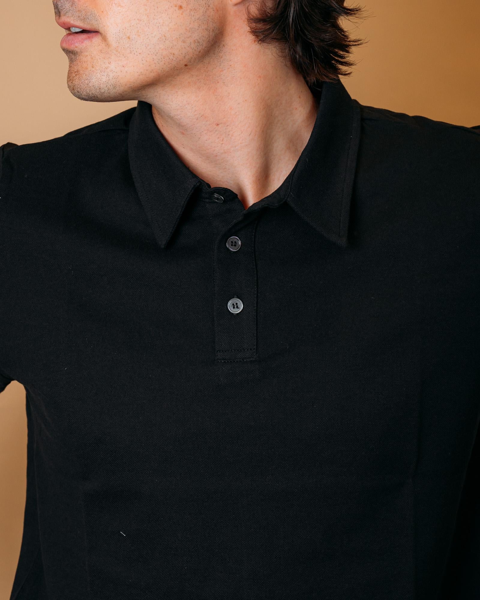 Polo Piquet Nero 1465402 999 Gaffi 