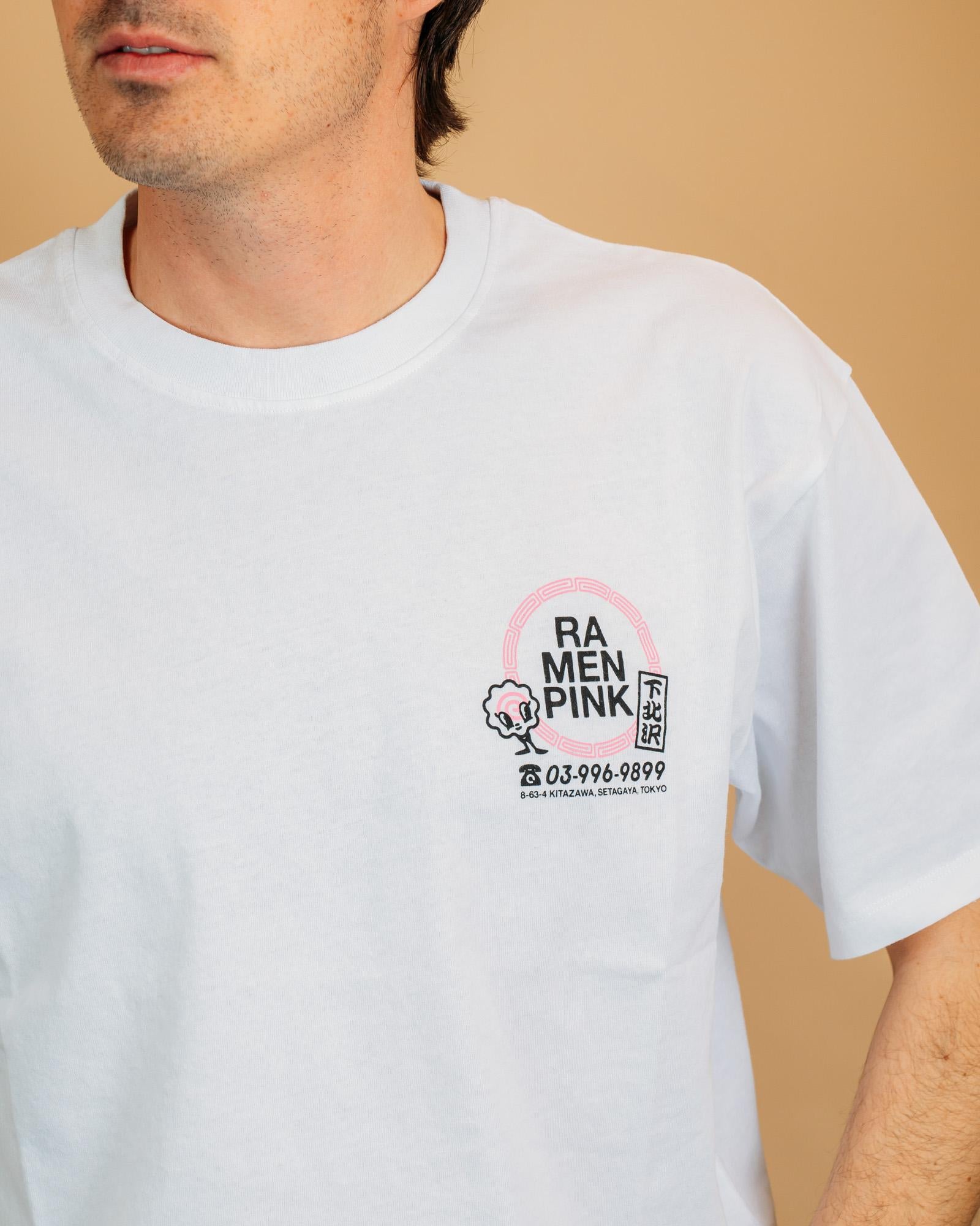 Edwin t-shirt girocollo uomo pink and white grafica originale