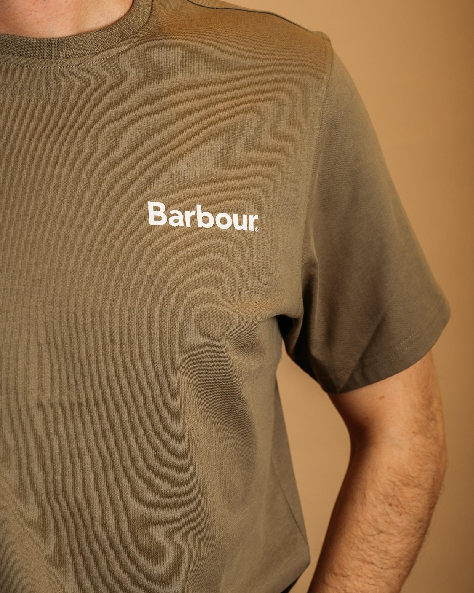 T-shirt Camber Graphic Grey Olive MTS1395 OL37 Barbour 