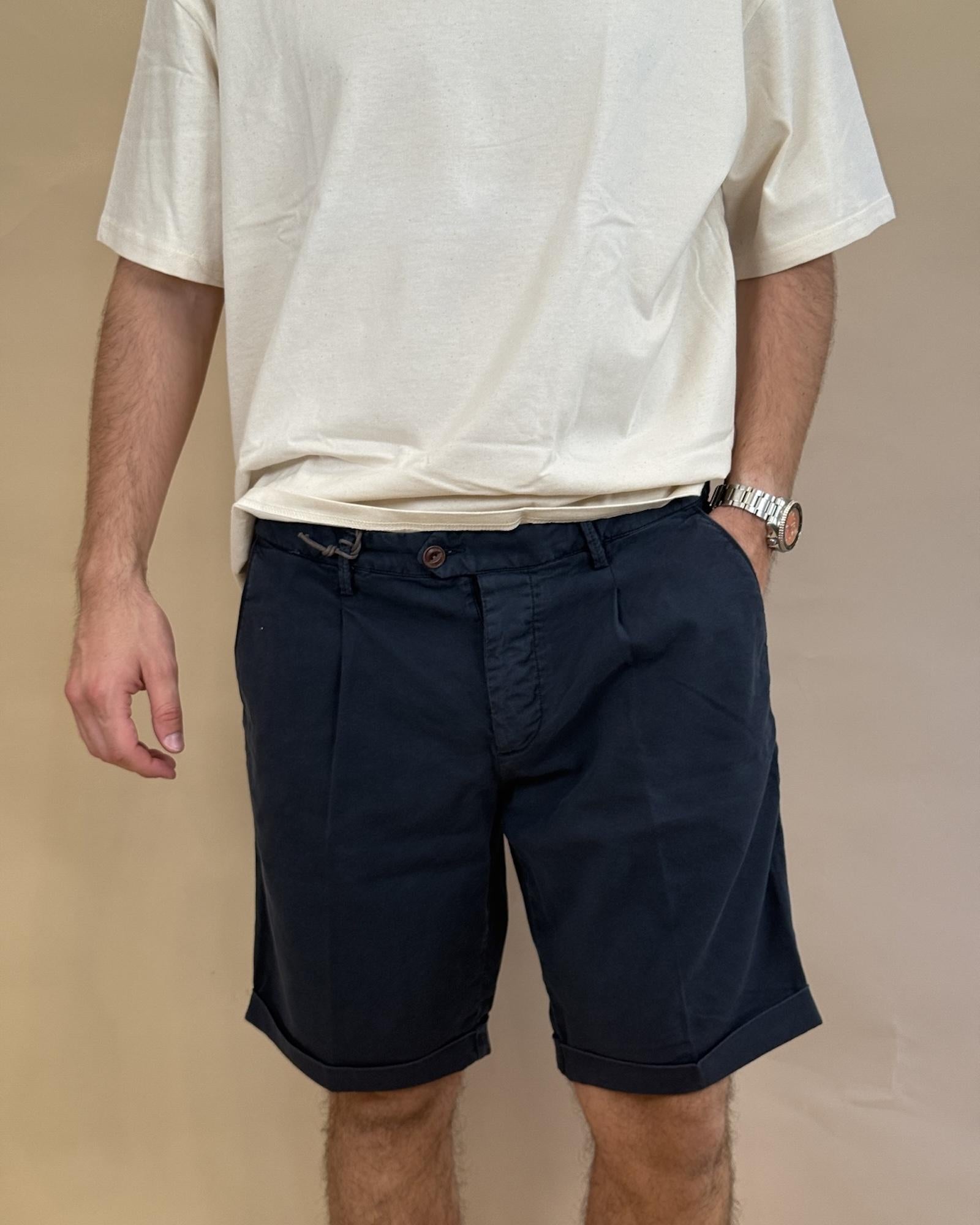 Bermuda Lino Dark Navy ARANLINO D.N Modfitters 