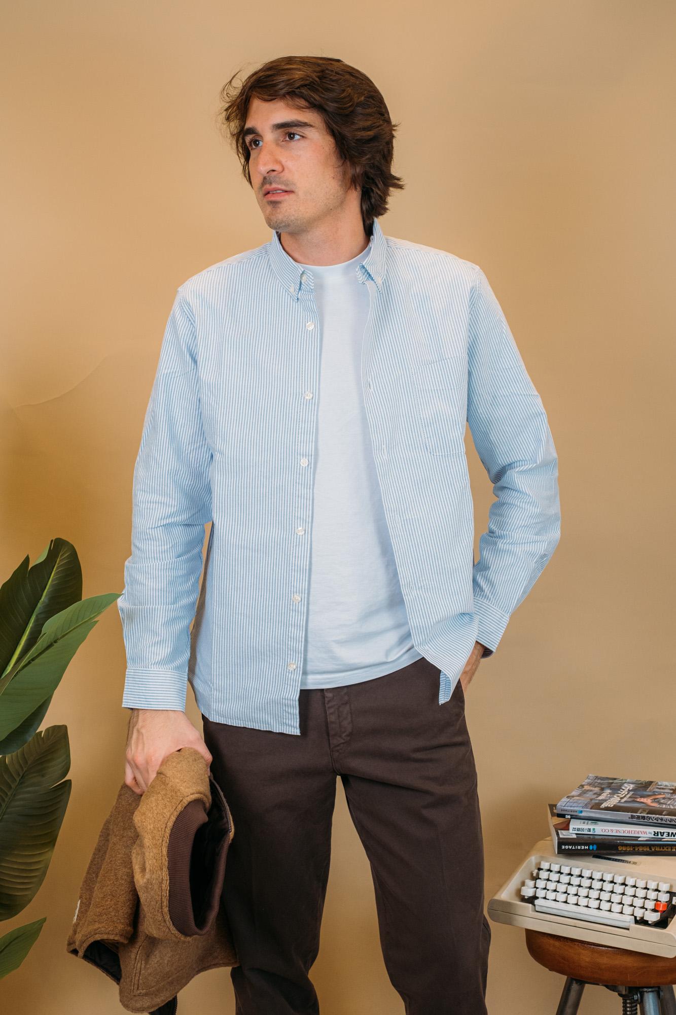 Shirt Botton Down Oxford RRU90059CG350124 C0153 Roy Roger's 