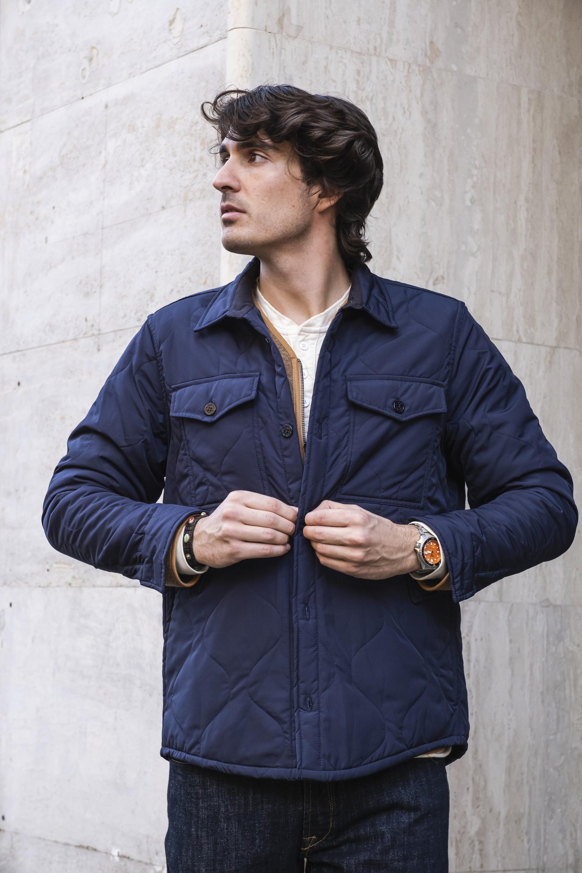 Overshirt in Trapunta C214BLU BLU Seadog 
