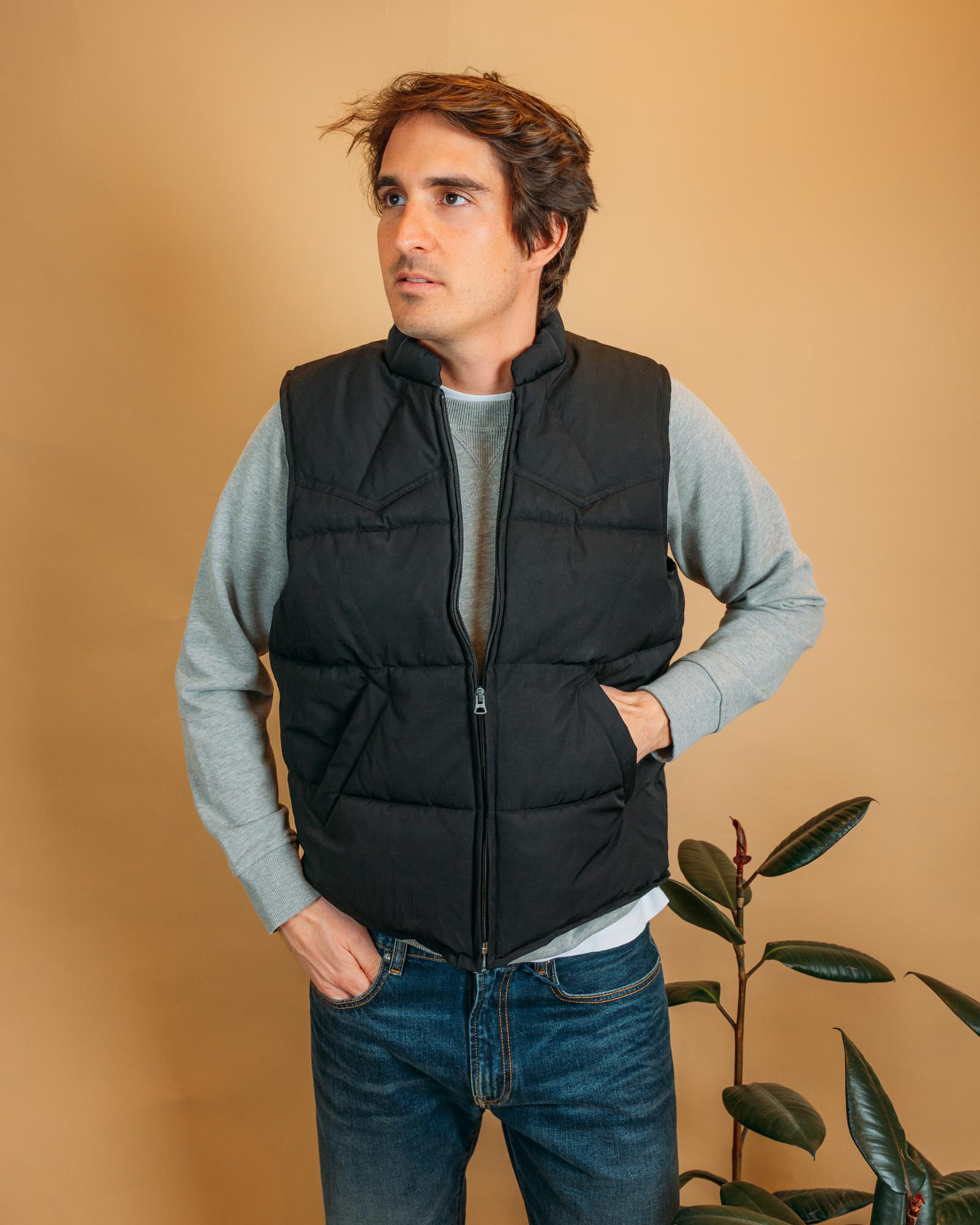 Gilet Quilted Padded Vest Black VQPV BL Gaffi 