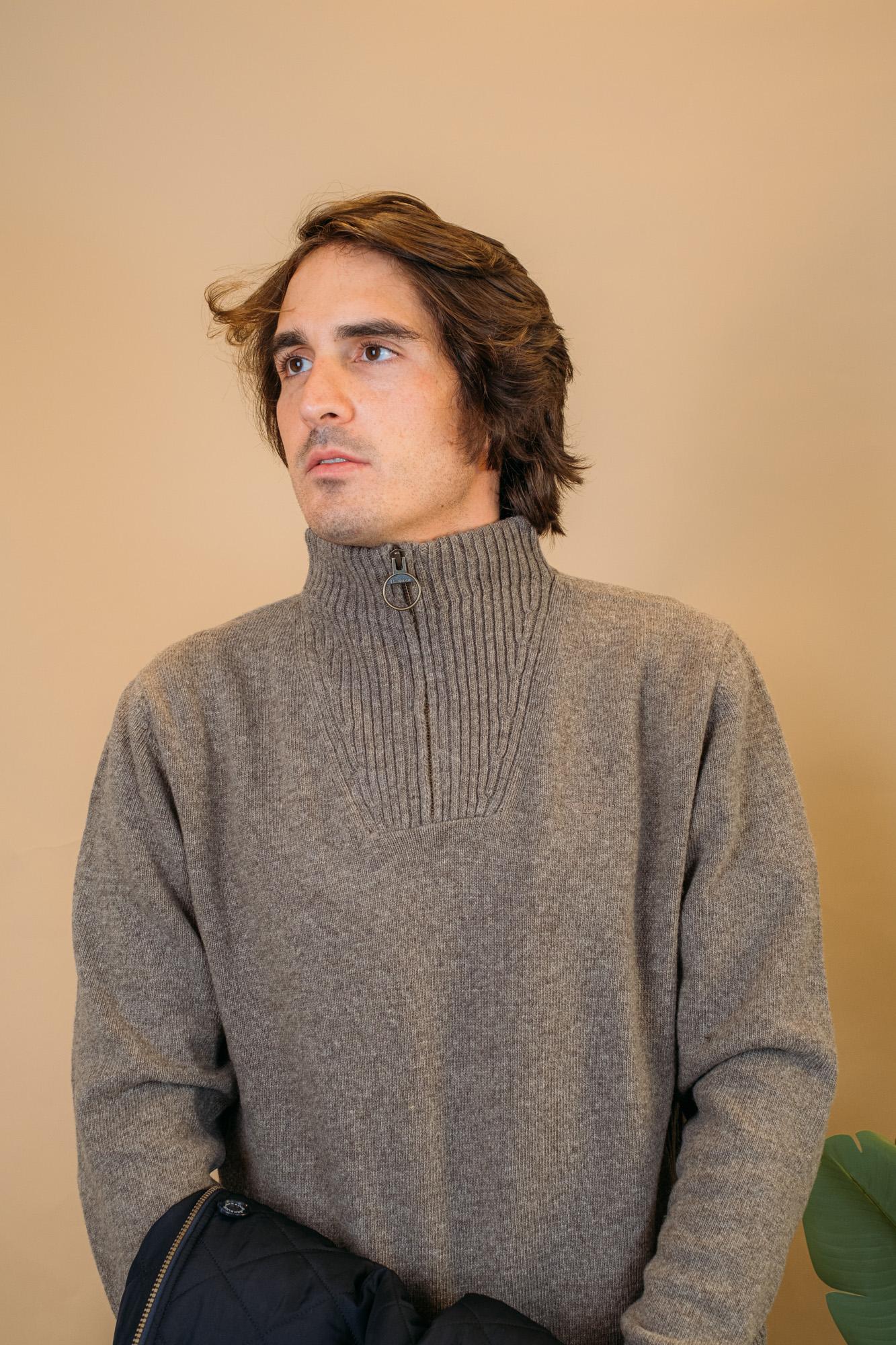 Essential Wool Half zip MKN0339 ST52 Barbour 