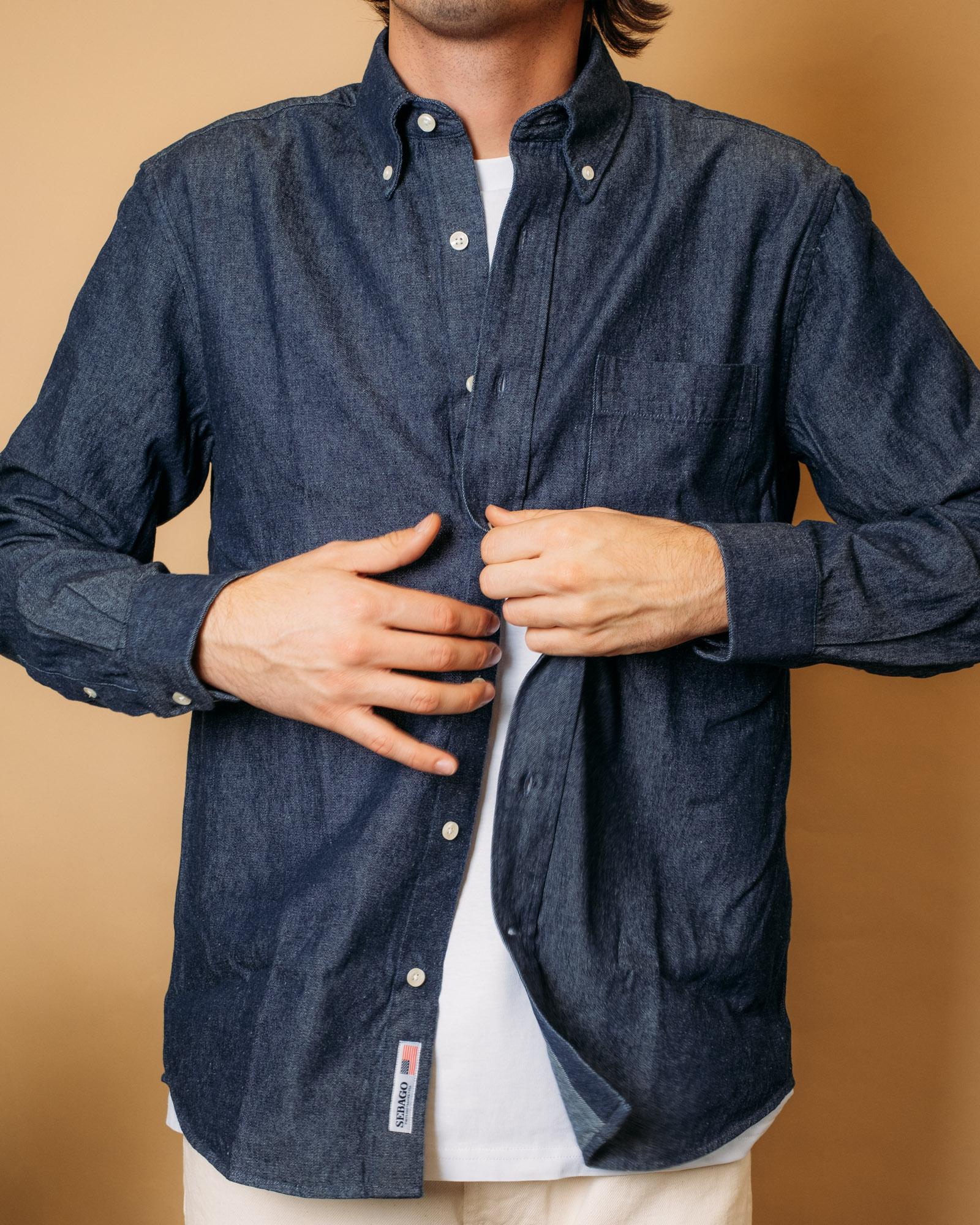 Camicia Mercer Blue Dk Denim 74112WW H13 Sebago 