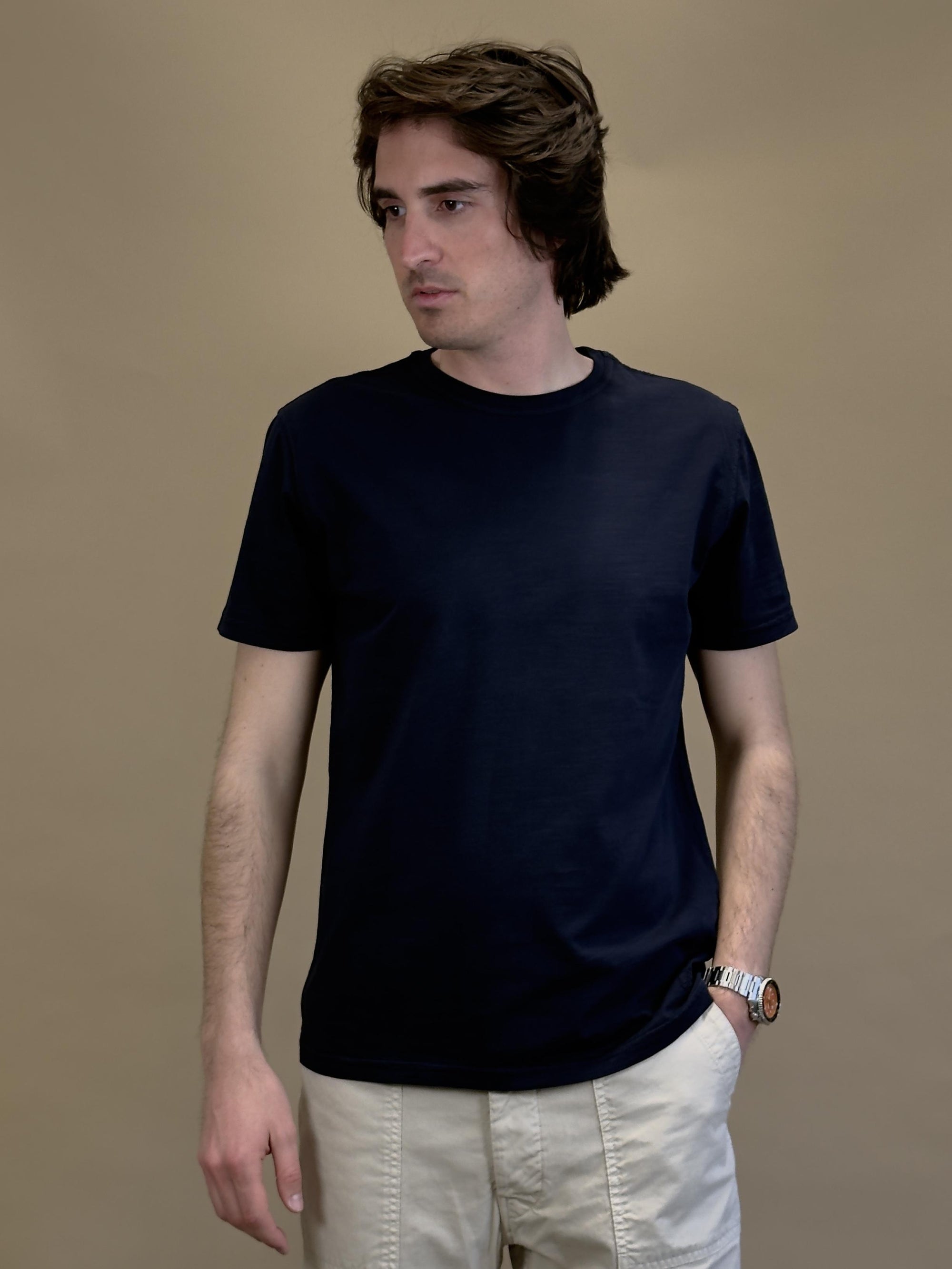 T-shirt in Cotone Fiammato BLKM1009 D.N Bl'ker