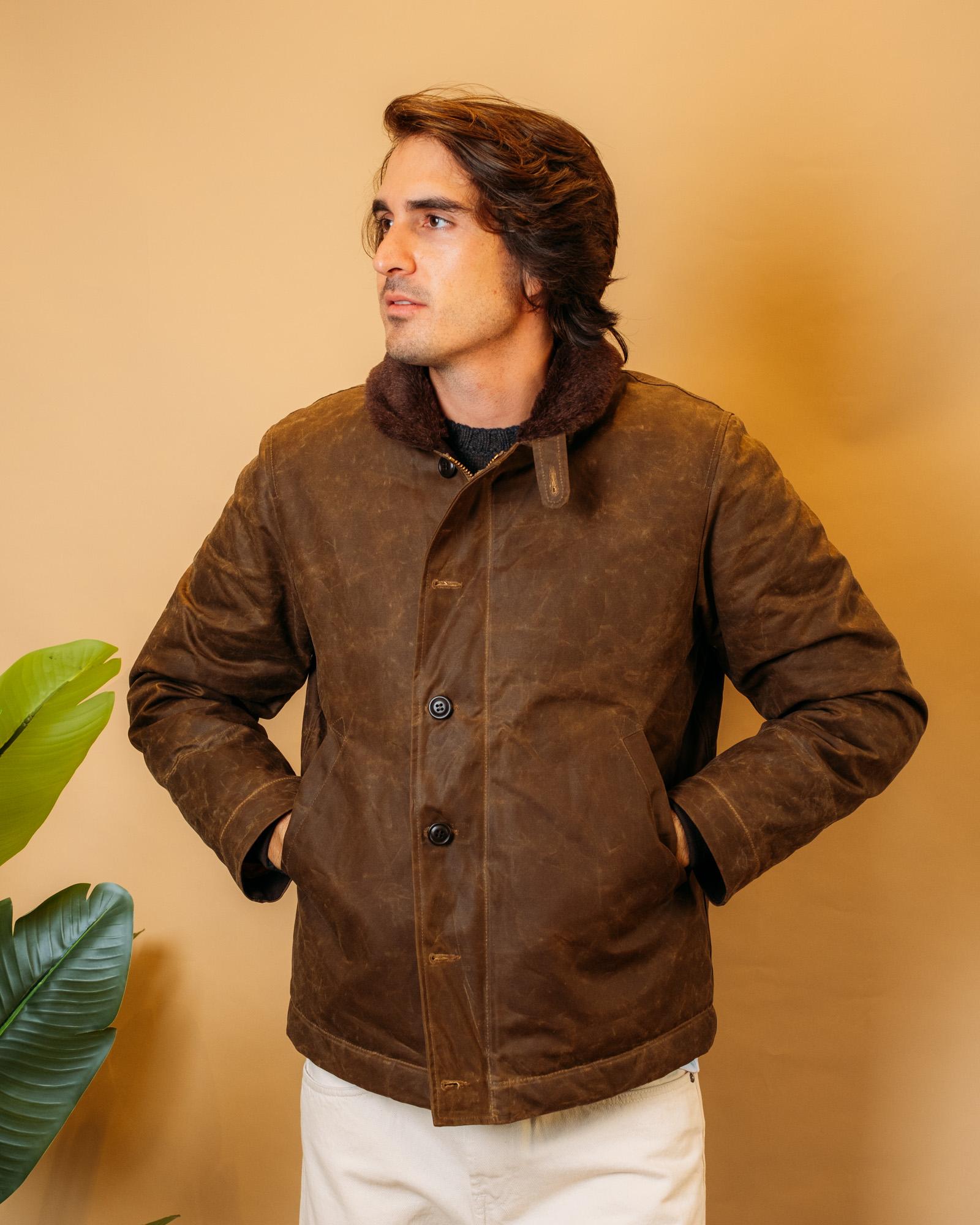 New Deck Jacket 7061B-WX DARK TAN Manifattura Ceccarelli 