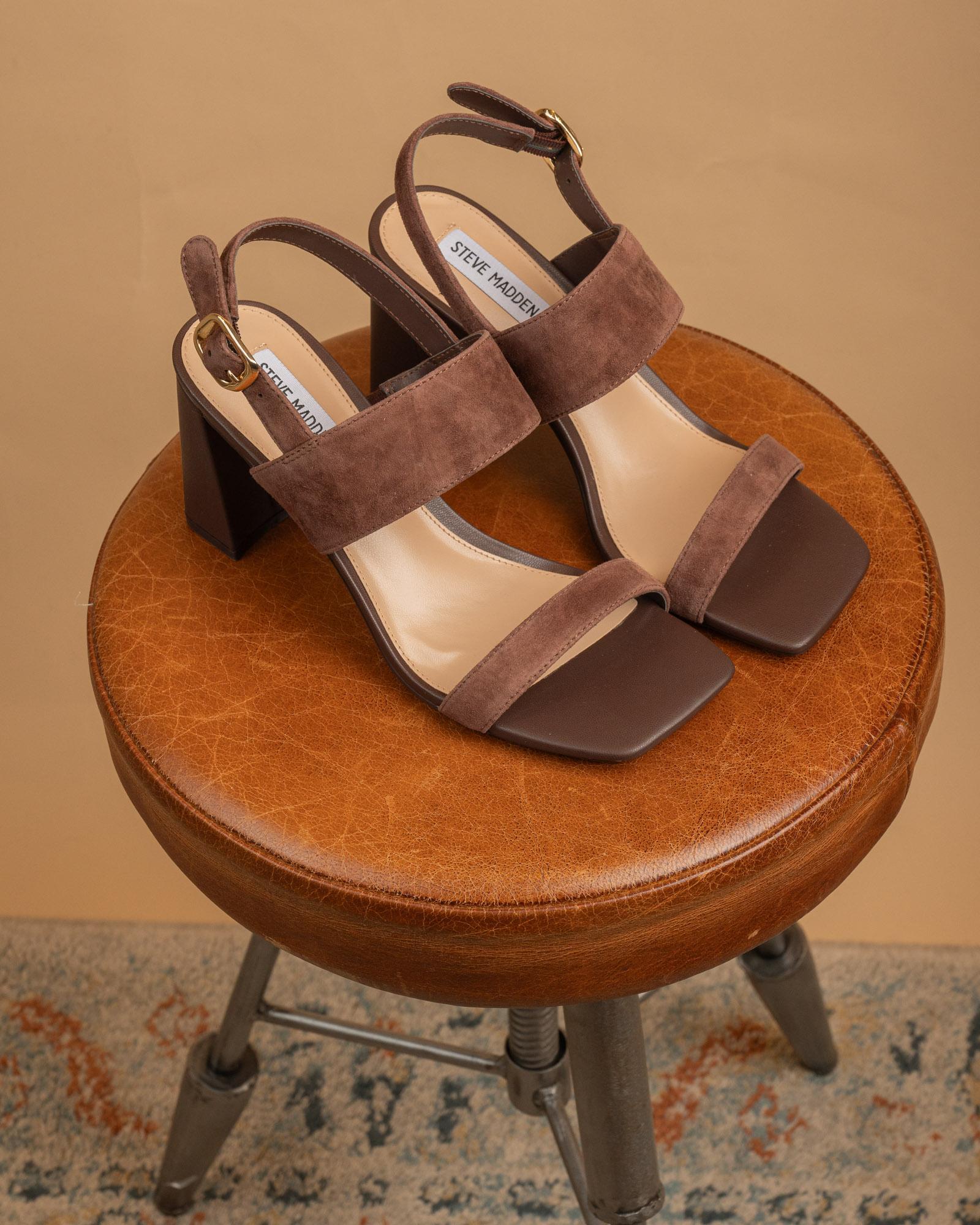 Sandalo Wendie Suede Chocolate SMSWENDIE 880 Steve Madden 