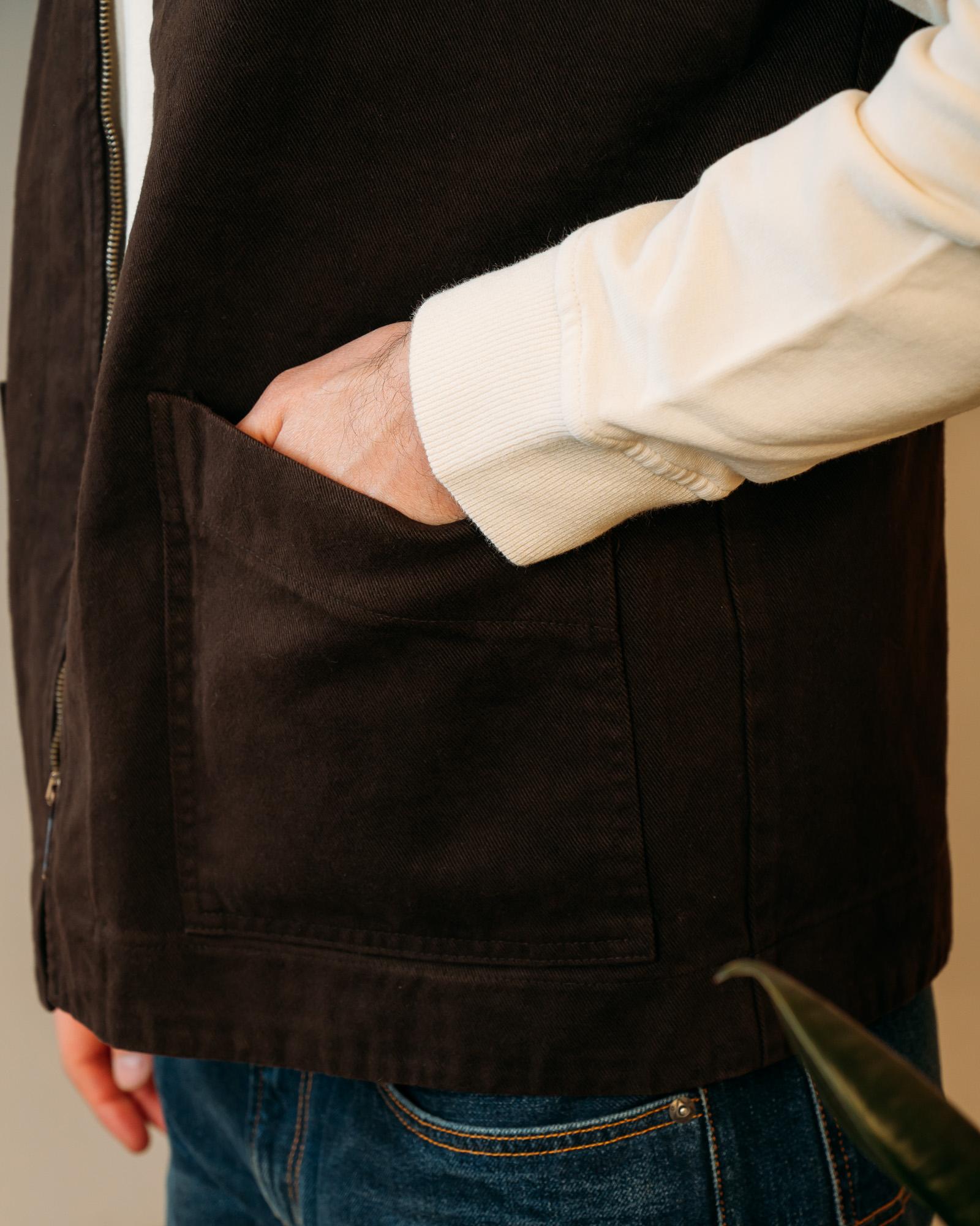 Gilet Bob Vest Zip Marrone V445 MO Seadog 
