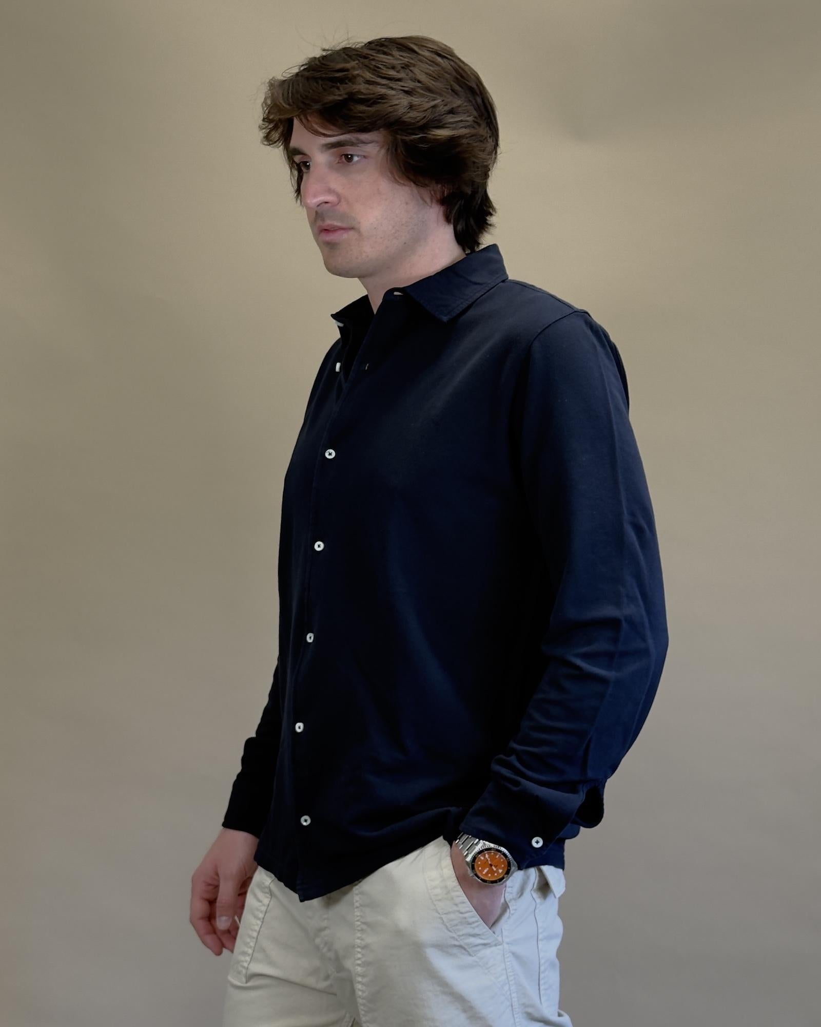 Camicia in Piquet BLKM6502 NA Bl'ker 