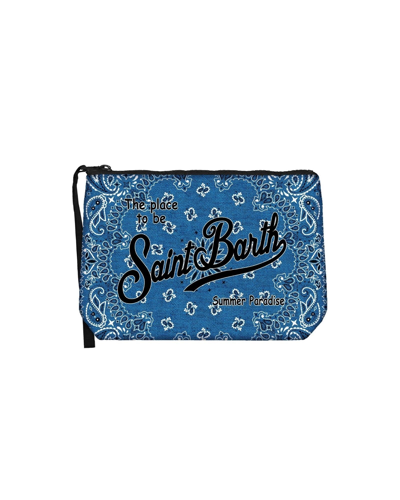 Pochette Aline Bandana Blu ALIN001 07587L MC2 Saint barth 