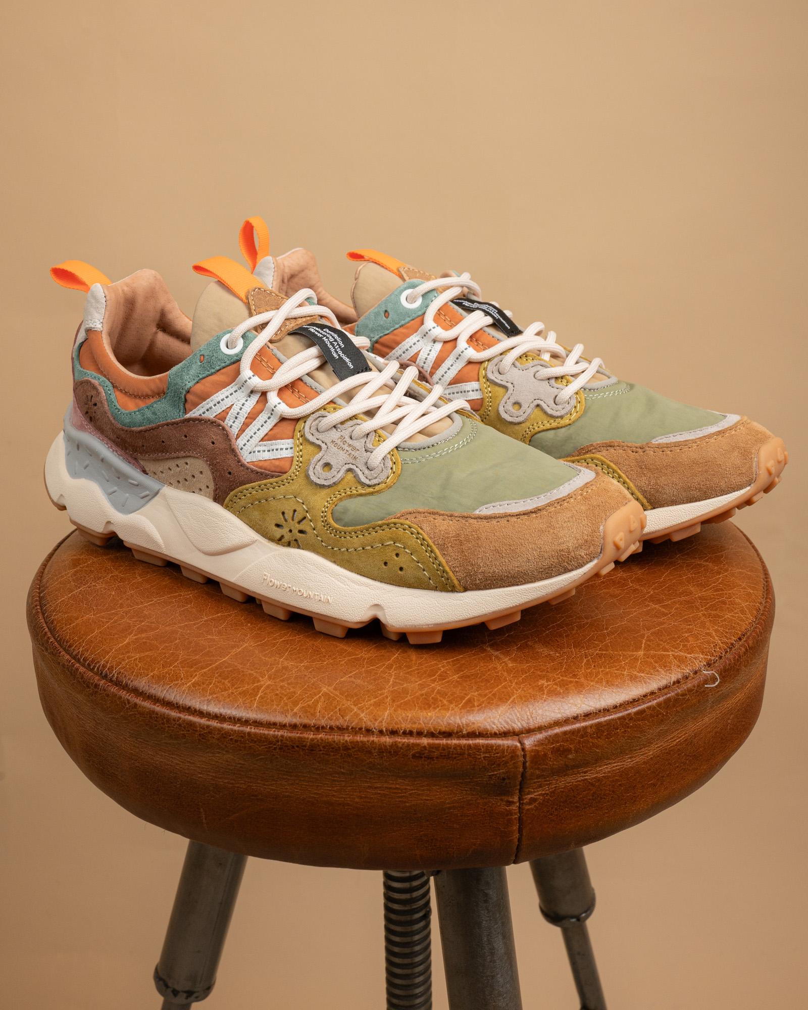 Sneakers Yamano 3 Tortora-Verde 001201781801 4D78 Flower Mountain 