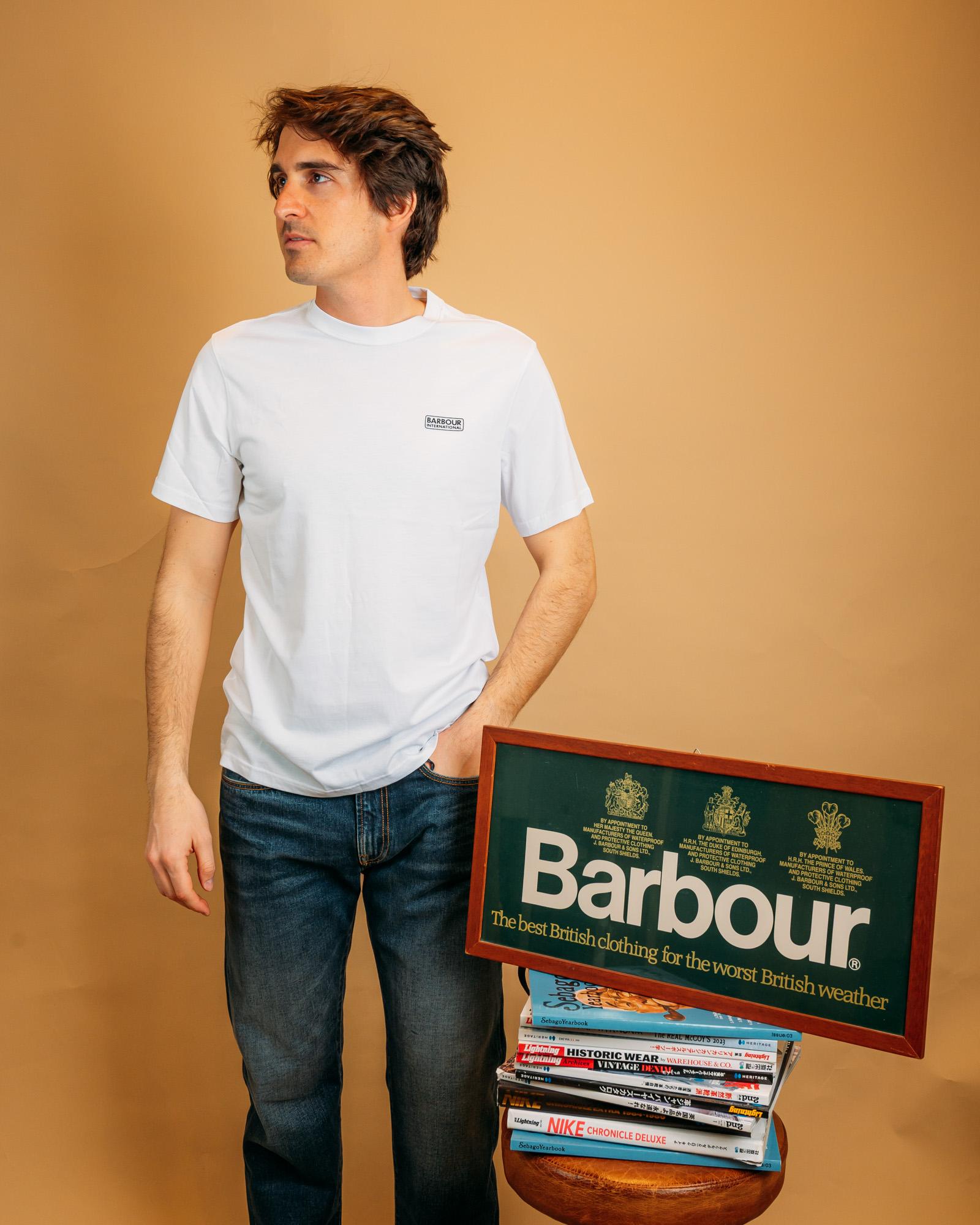 T-shirt Small Logo White-Black MTS0141 WH51 Barbour International 