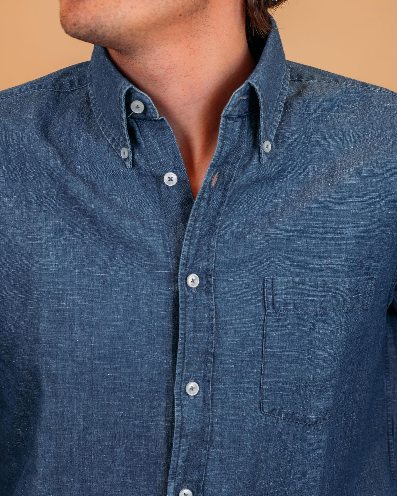 Camicia in Lino e Denim 421ML81117 002 Xacus 