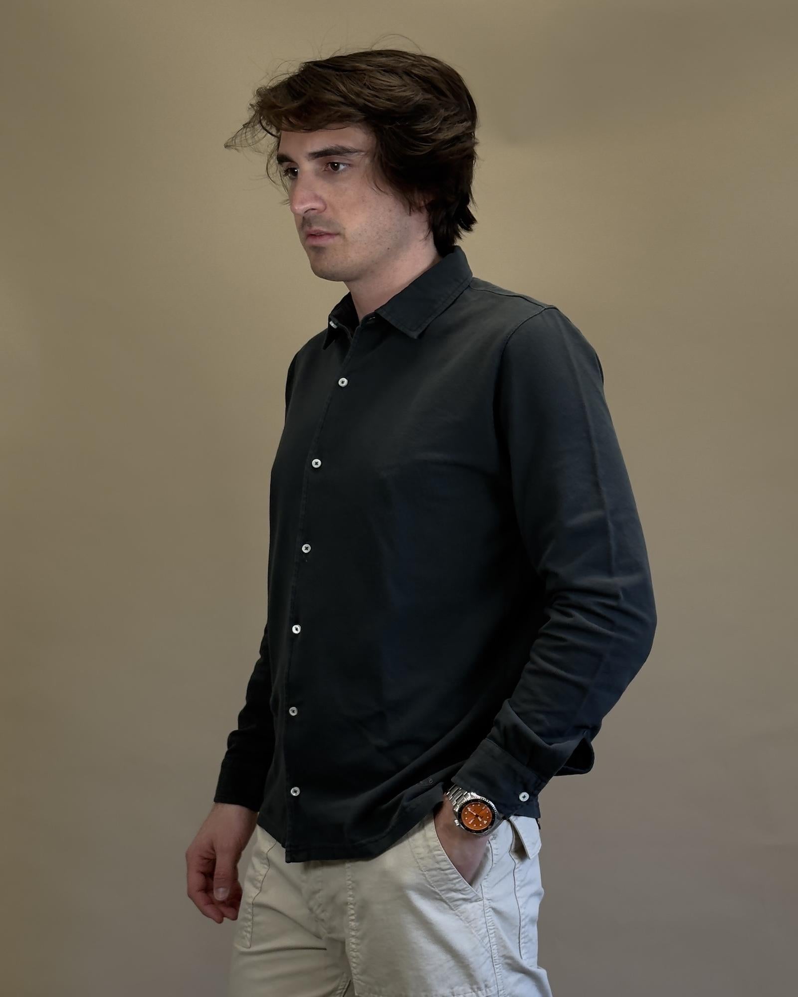 Camicia in Piquet BLKM6502 F.B Bl'ker