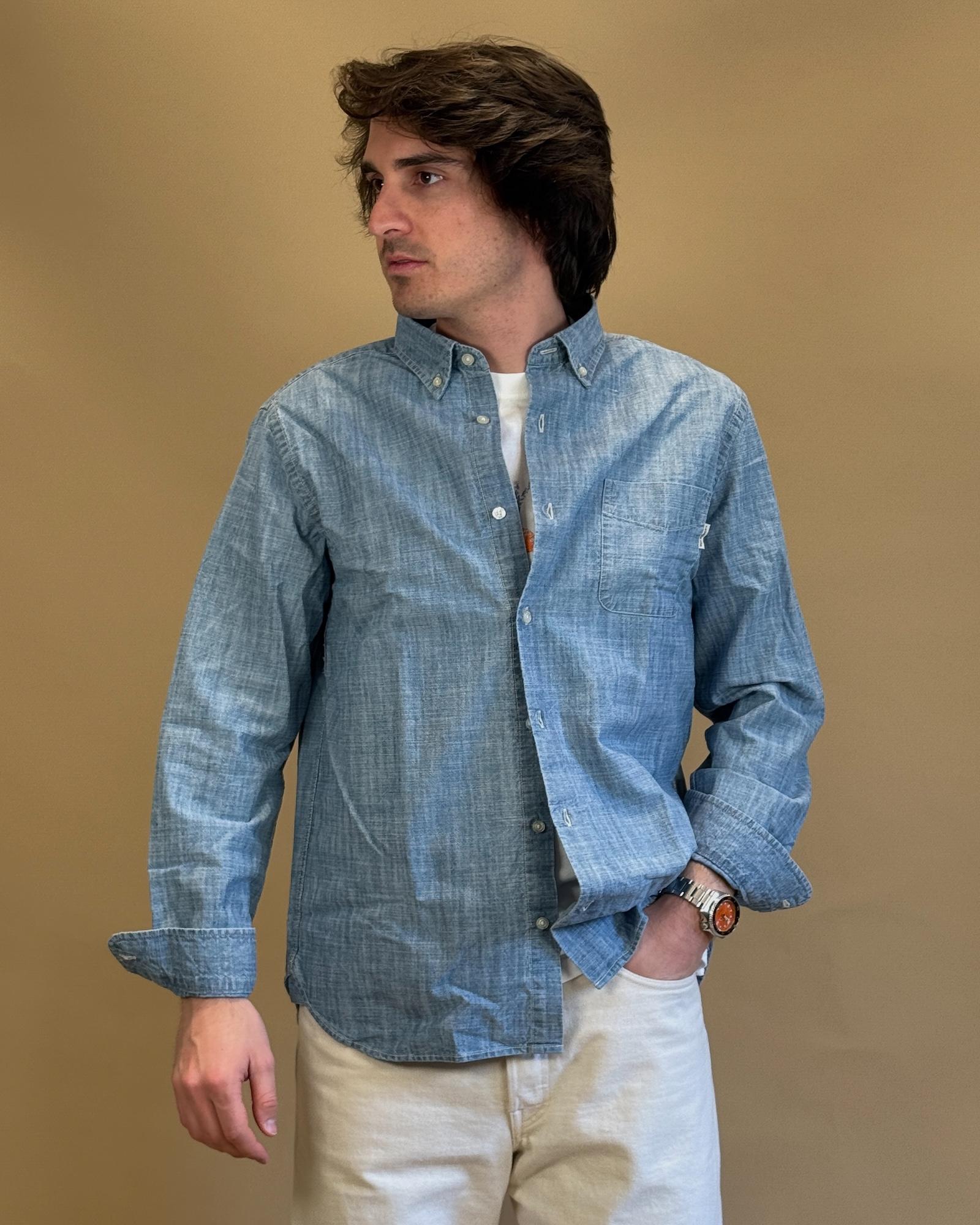 Camicia Botton Down Chambray RRU90059CG370111 C0999 Roy Roger's 