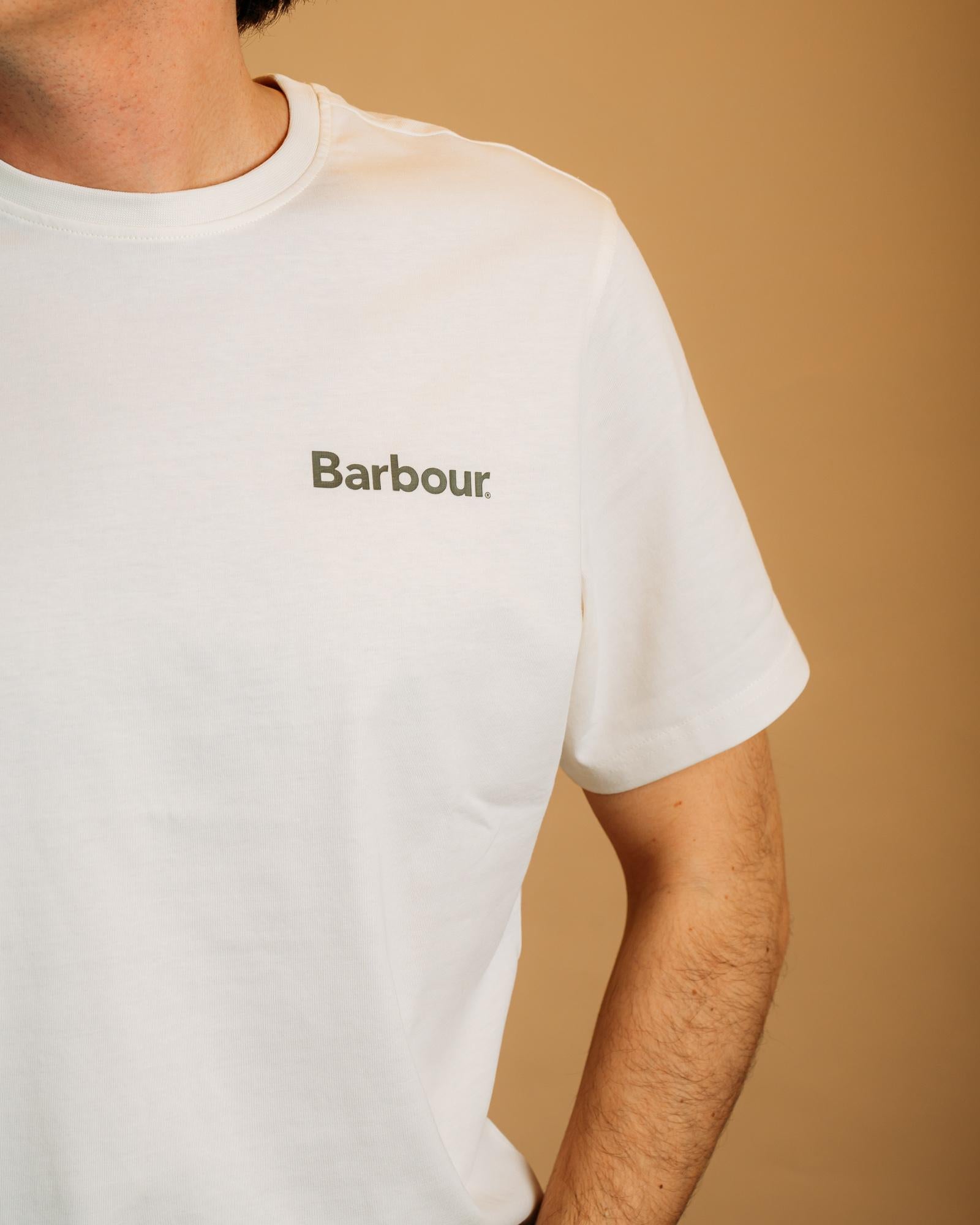 T-shirt Camber Graphic Antique White MTS1395 WH52 Barbour 
