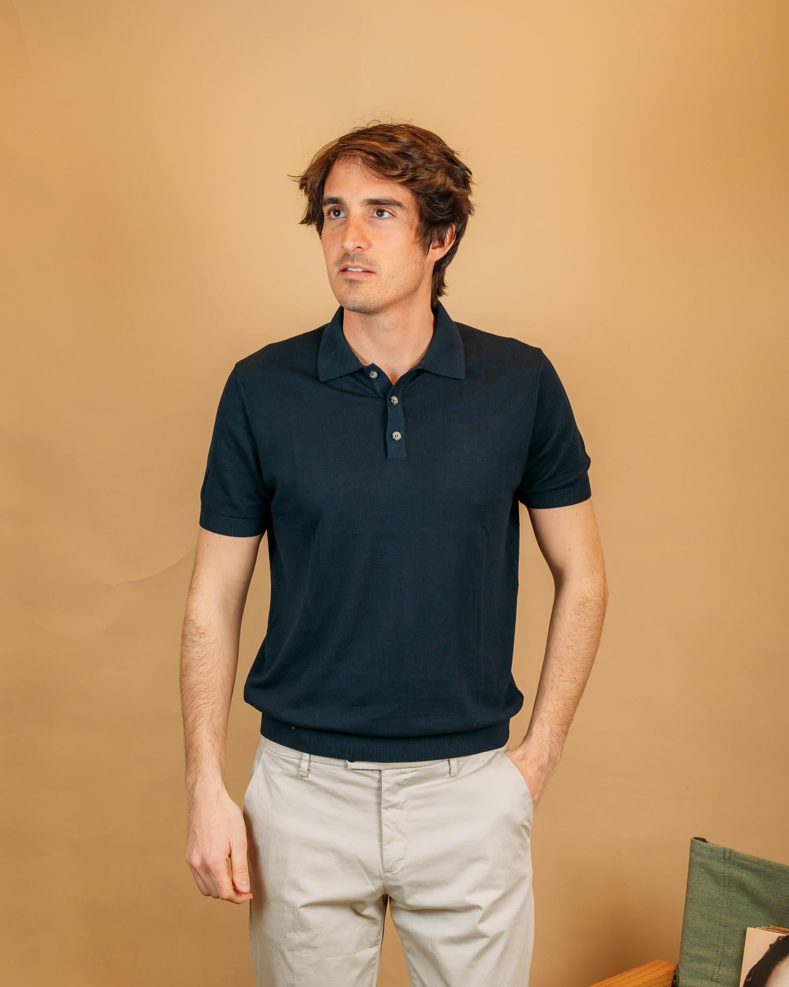 Polo Crepe Blu 59027Y 62 Gaffi 