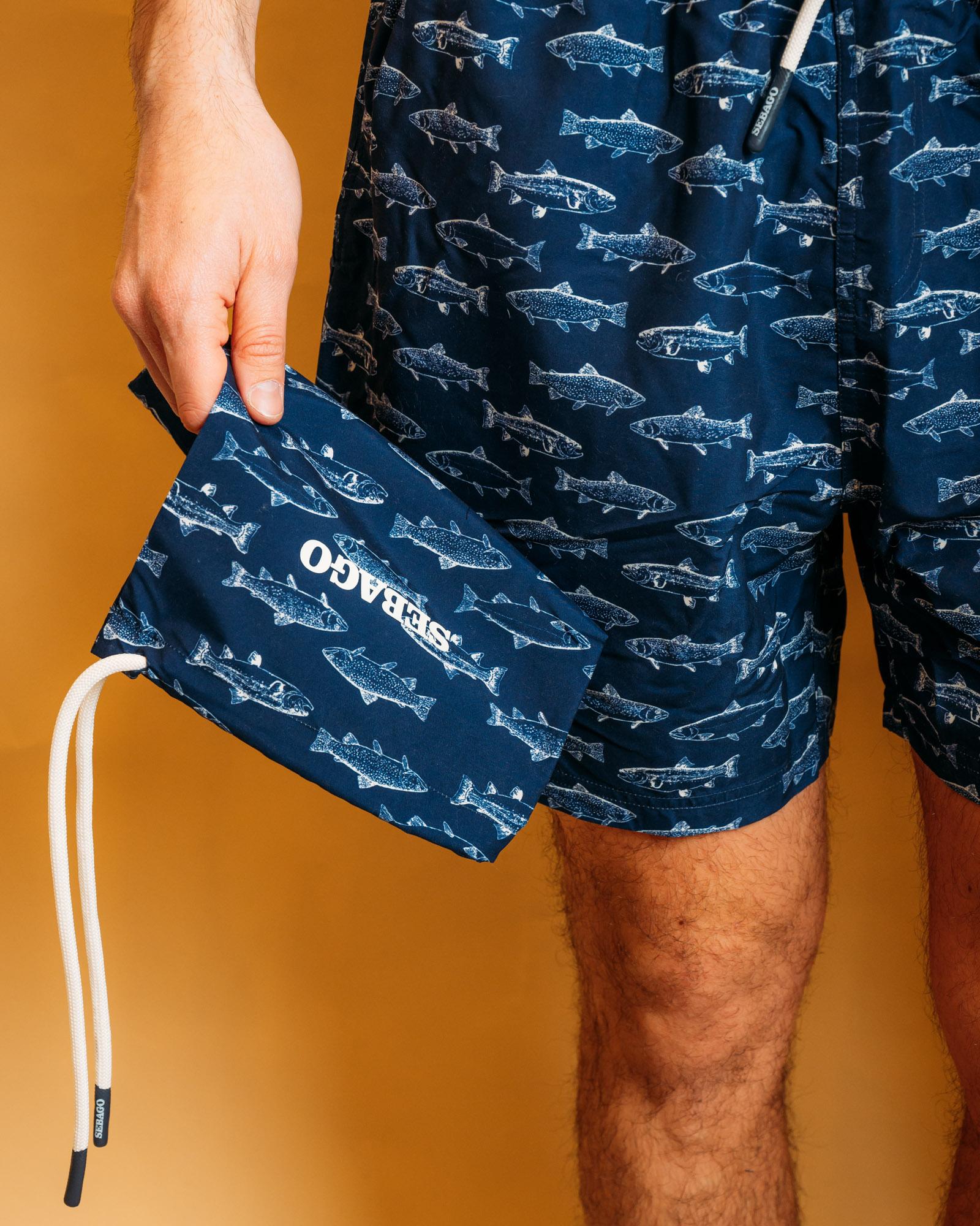 Costume Sandbeach Fancy Fish Navy Blue 77116WW A0F Sebago 