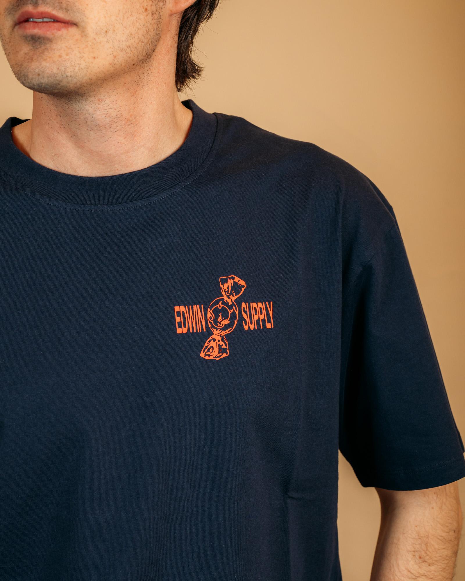 T-shirt Sorry Tokyo Maritime Blue I036640 0DM.67 Edwin 