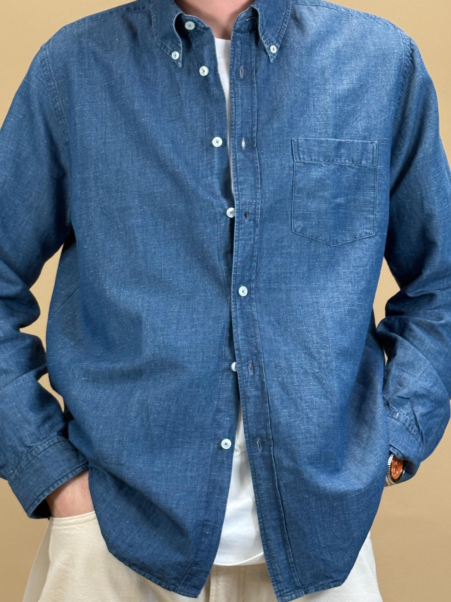 Camicia in Lino e Denim 421ML81117 002 Xacus