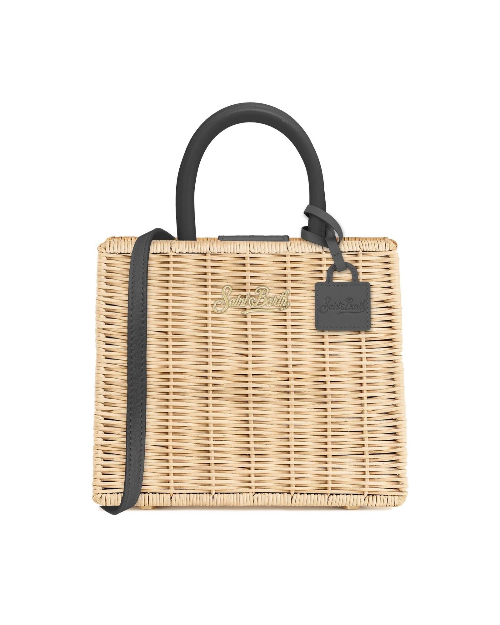 Borsa Shop Mini Pelle Nera SHBM0002 01736L MC2 Saint Barth 