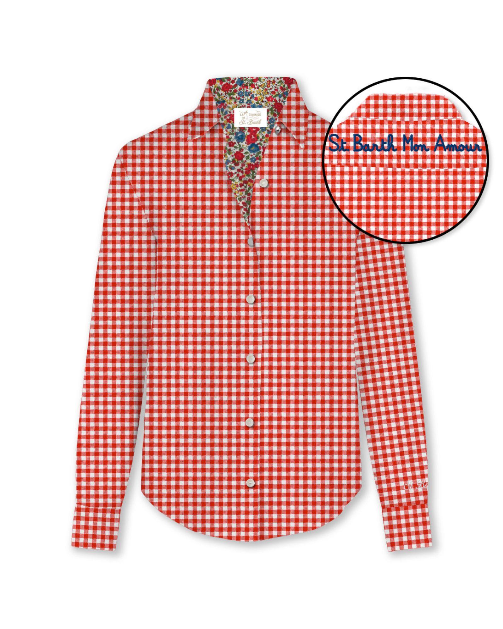 Camicia Meredith Vichy Amour MDH001 00805L MC2 Saint Barth 