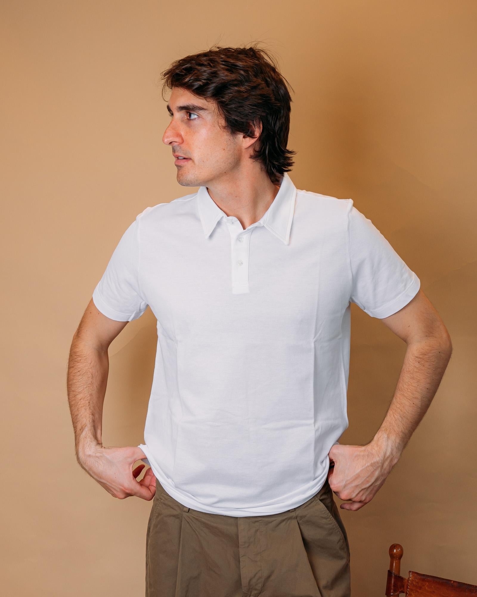 Polo Piquet Bianco 1465402 001 Gaffi 